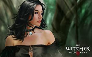 Картинки Ведьмак Ведьмак 3: Дикая Охота Yennefer of Vengerberg компьютерная игра Фэнтези Девушки