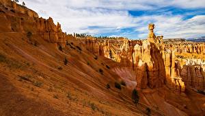 Картинки Америка Парки Каньон Облако Bryce Canyon, Utah