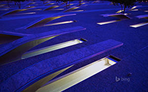 Фото США Ночные Bing Pentagon Memorial Города