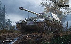 Фотографии WOT САУ Грязь Ferdinand компьютерная игра