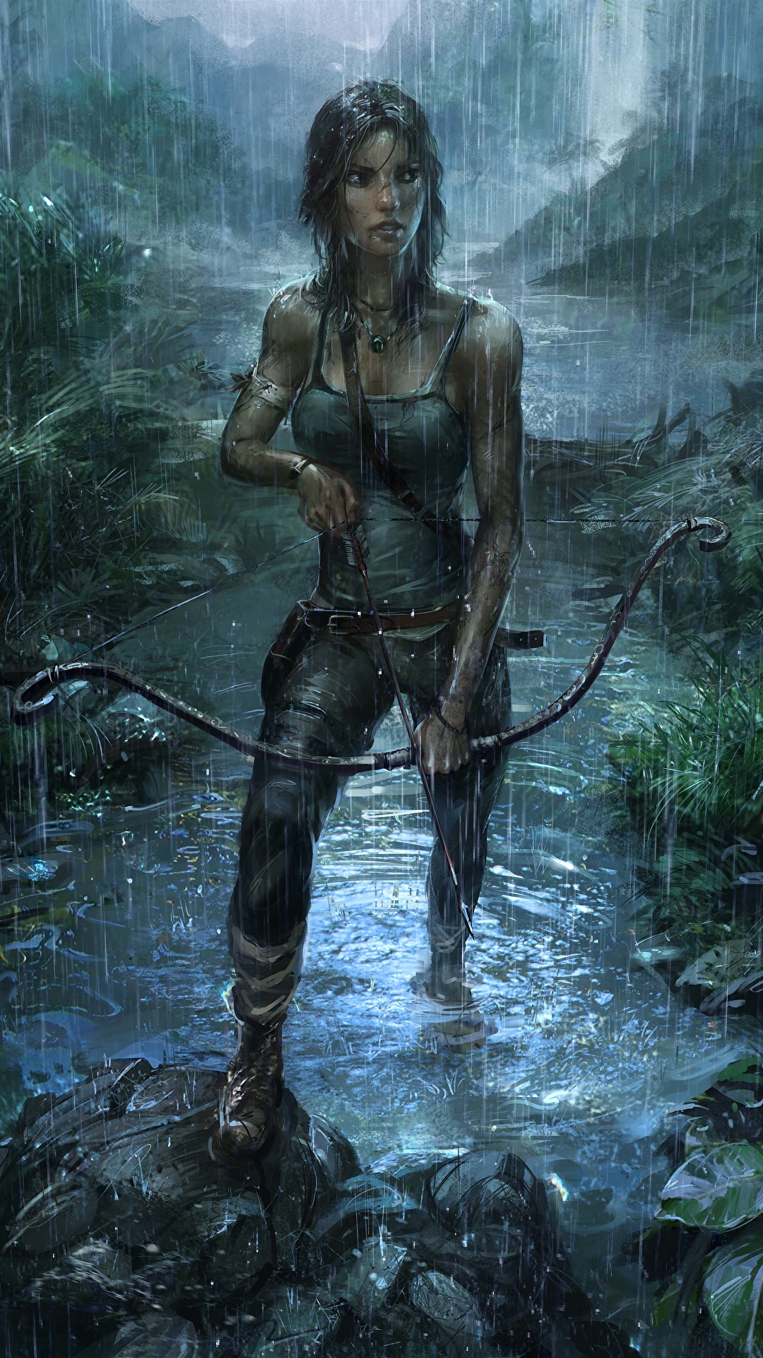 Фото Tomb Raider 2013 Лучники Лара Крофт молодая женщина 1080x1920