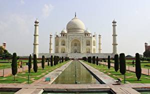 Фото Индия Мечеть Тадж-Махал Дизайн Купол Mausoleum, Agra