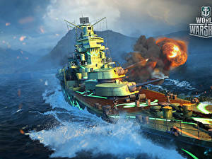 Фото World Of Warship Корабли Стрельба Японские Cruiser ARP Takao Армия