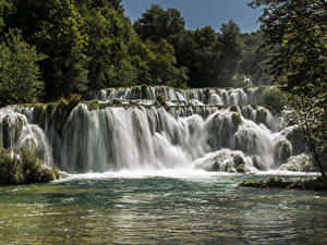 Фотографии Хорватия Парки Водопады Озеро Krka National Park Природа