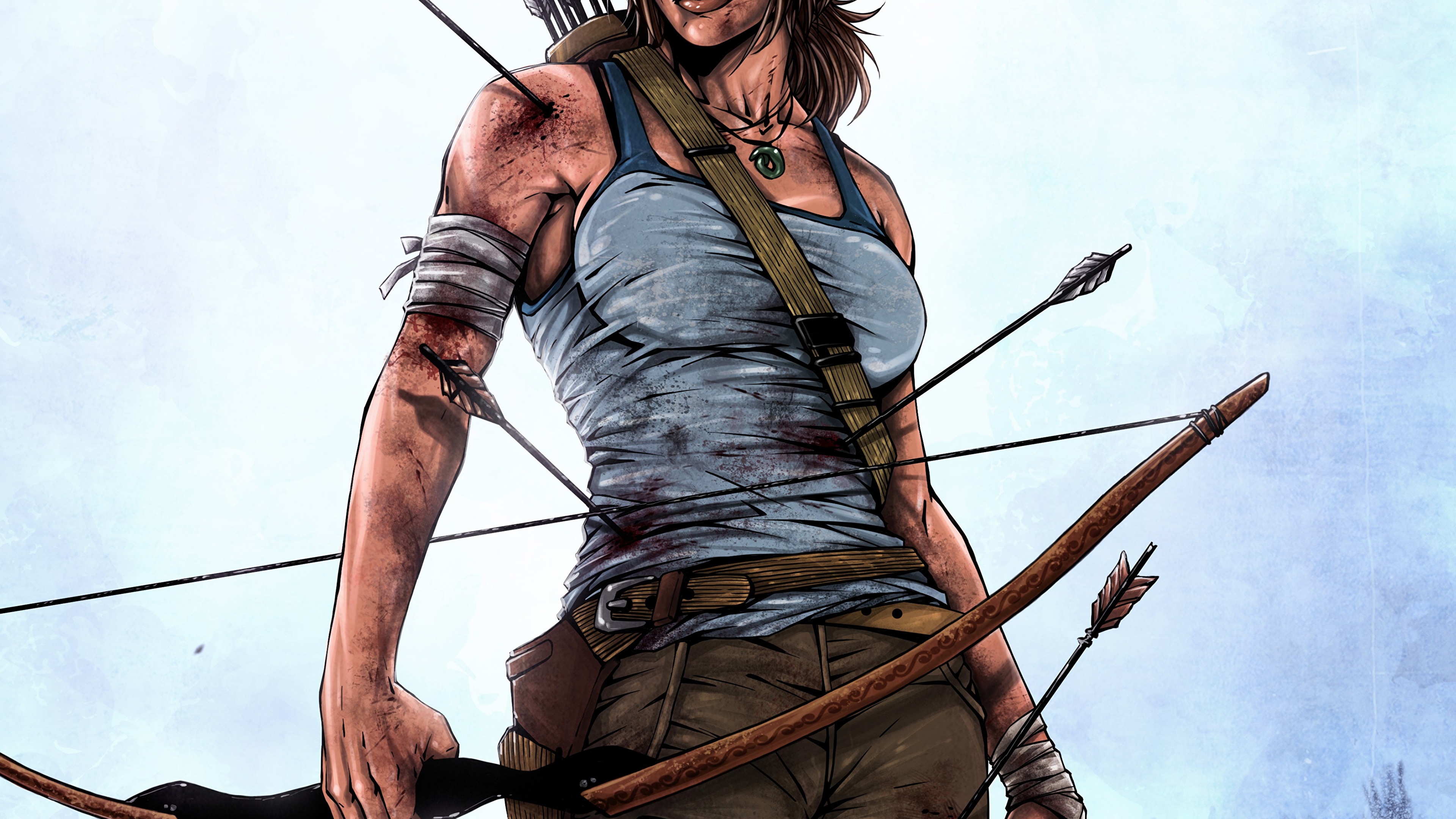 Стрелой через тело сквозь. Лук Лары Крофт из томб Райдер. Tomb Raider 2013 лук.