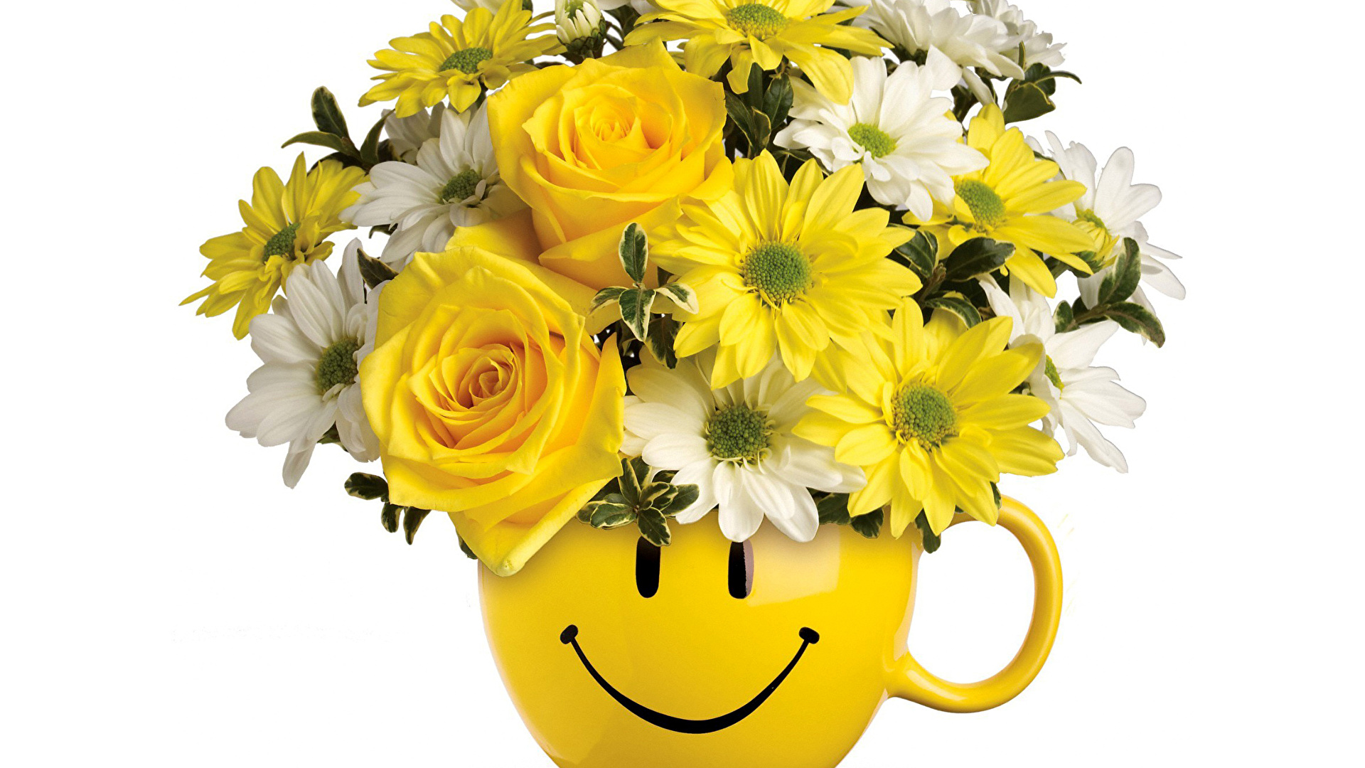 Смайлик цветы букет. Красивый букет цветов. Желтые цветы букет. Желтые цветы в вазе. Желтый смайлик с цветами.