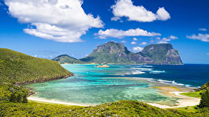 Обои Австралия Побережье Скале Lord Howe Island Природа