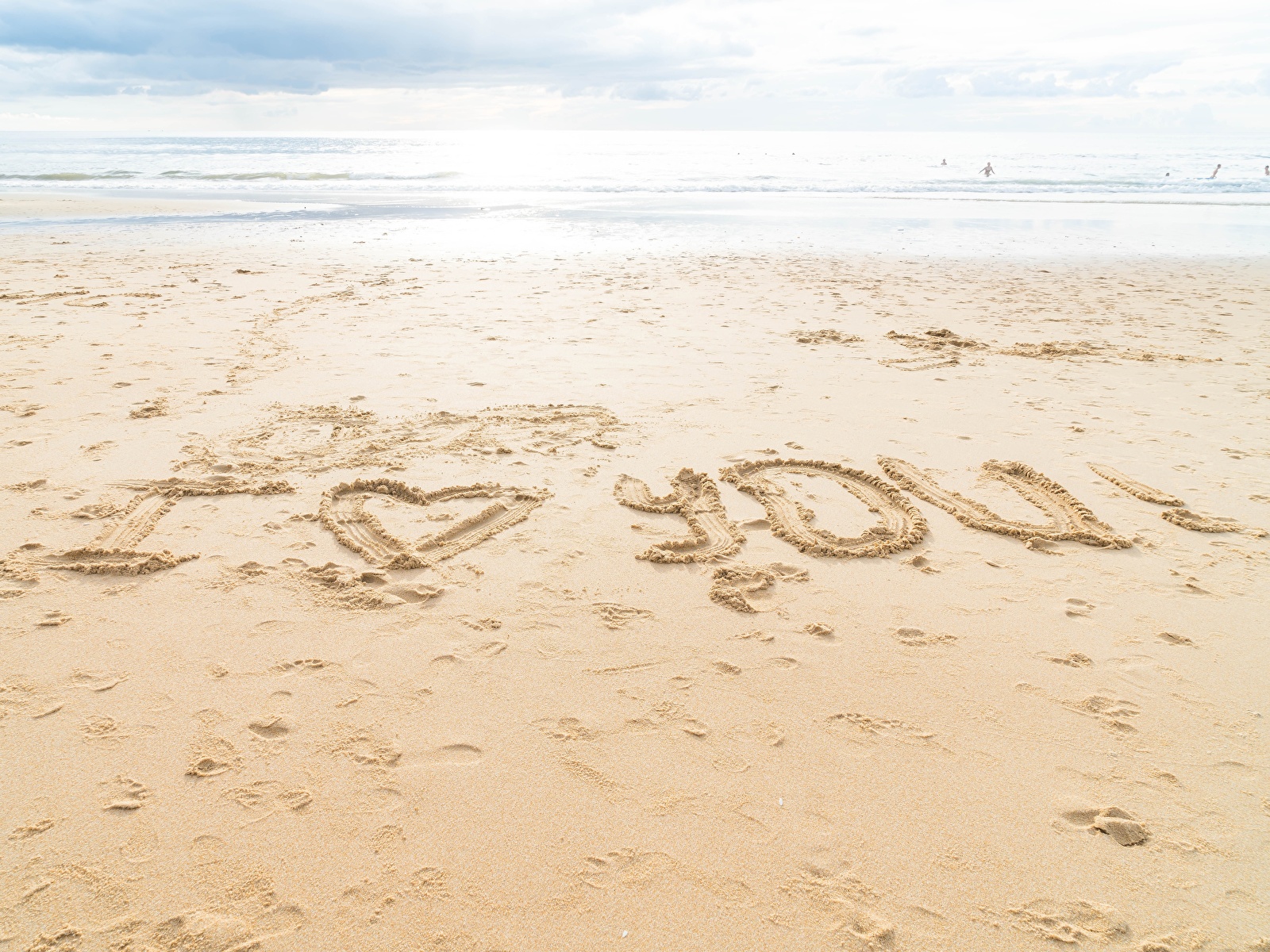 Обои для рабочего стола инглийские I love you пляжа Море Природа песке текст 1600x1200 английская Английский Пляж пляже пляжи песка Песок слова Слово - Надпись