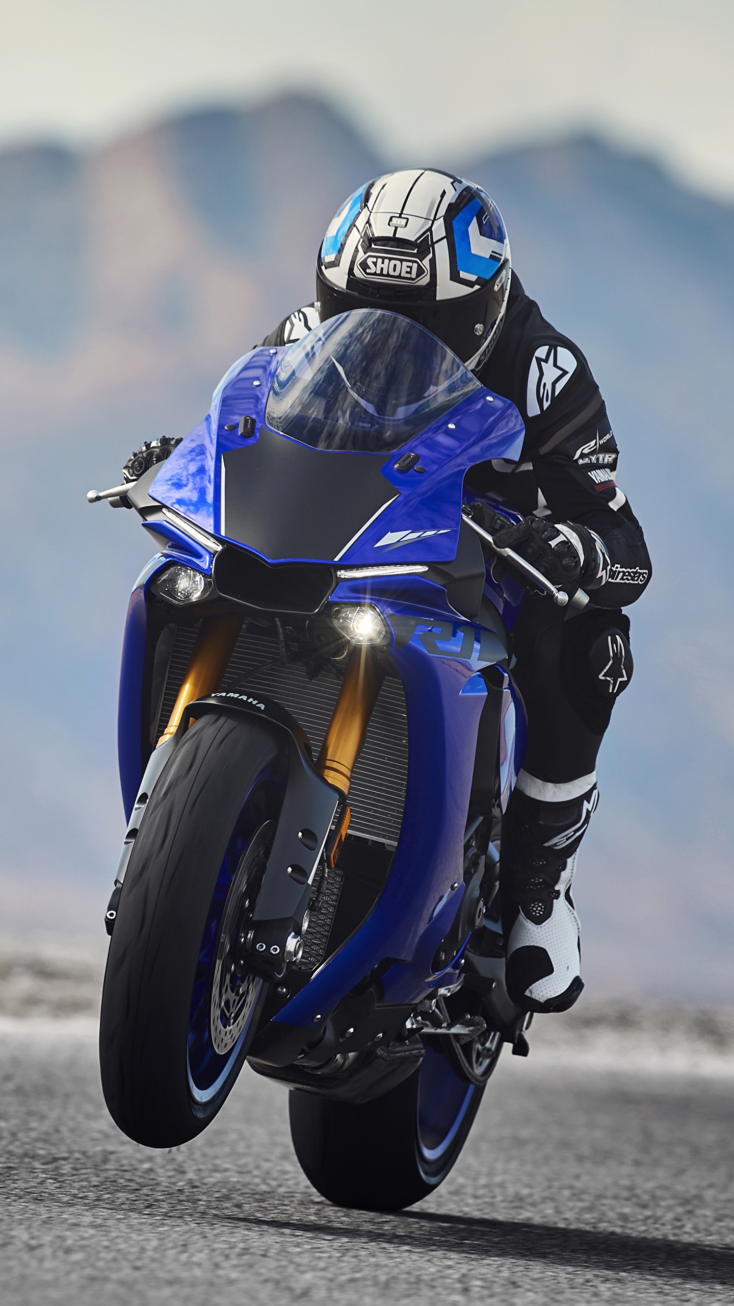 Yamaha YZF r1 С мотоциклисткой