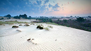 Фото Голландия Парки Рассветы и закаты Песка Drents-Friese Wold National Park