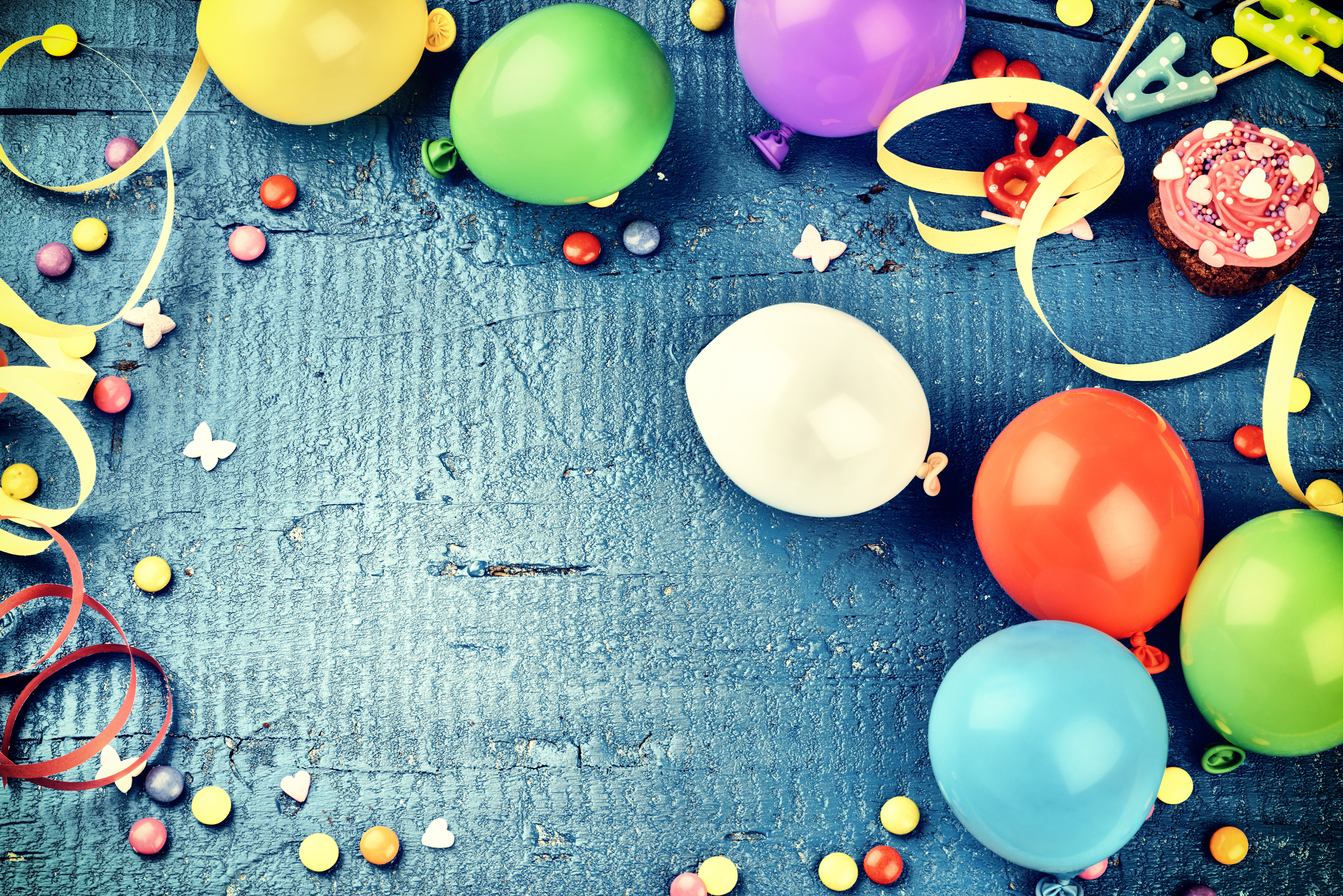 Картинка День рождения воздушные шарики Шаблон поздравительной открытки Праздники 5520x3684 Воздушный шарик воздушных шариков воздушным шариком
