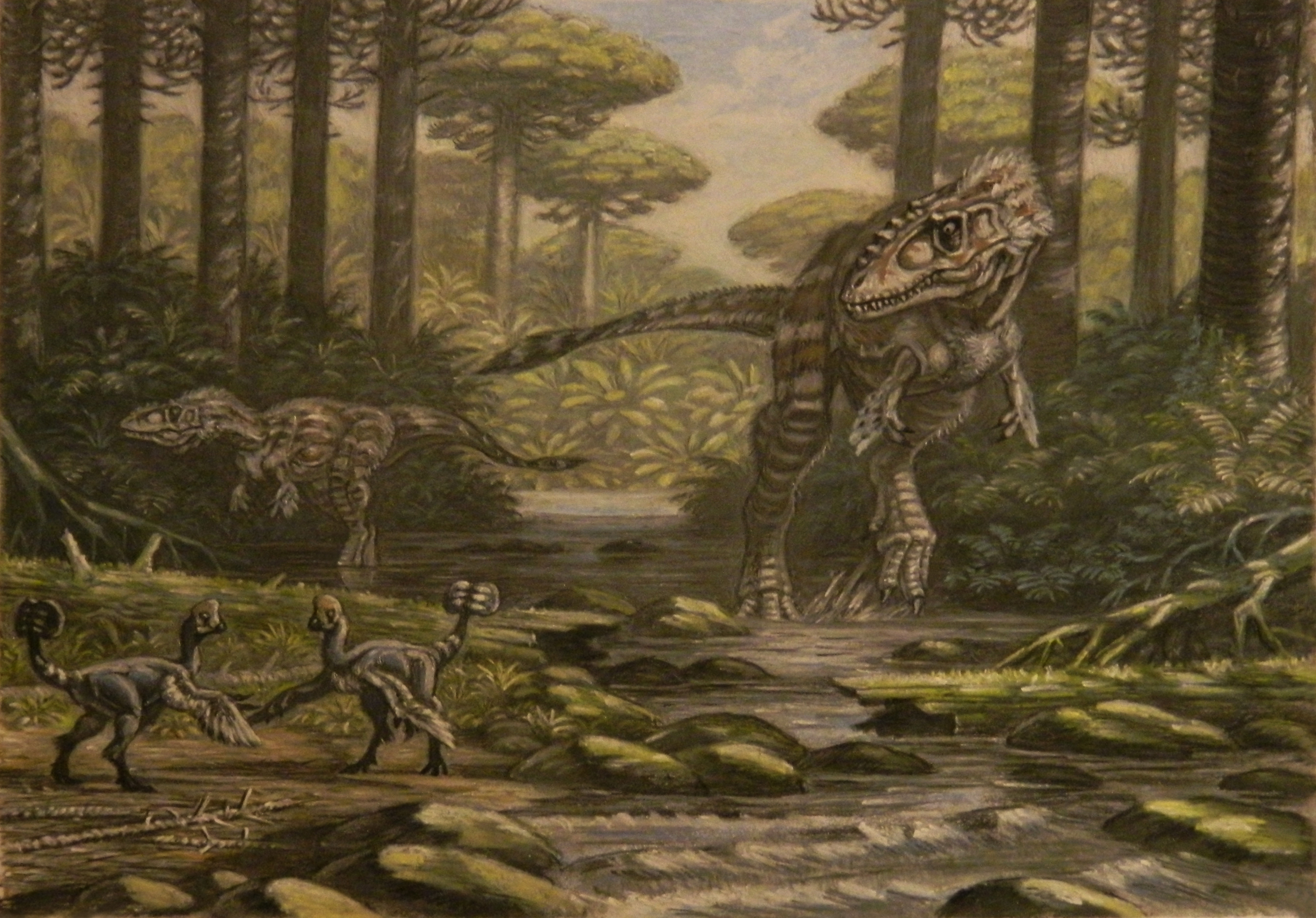 Древние животные Динозавры Рисованные Alioramus, Nomingia Животные фото 268...