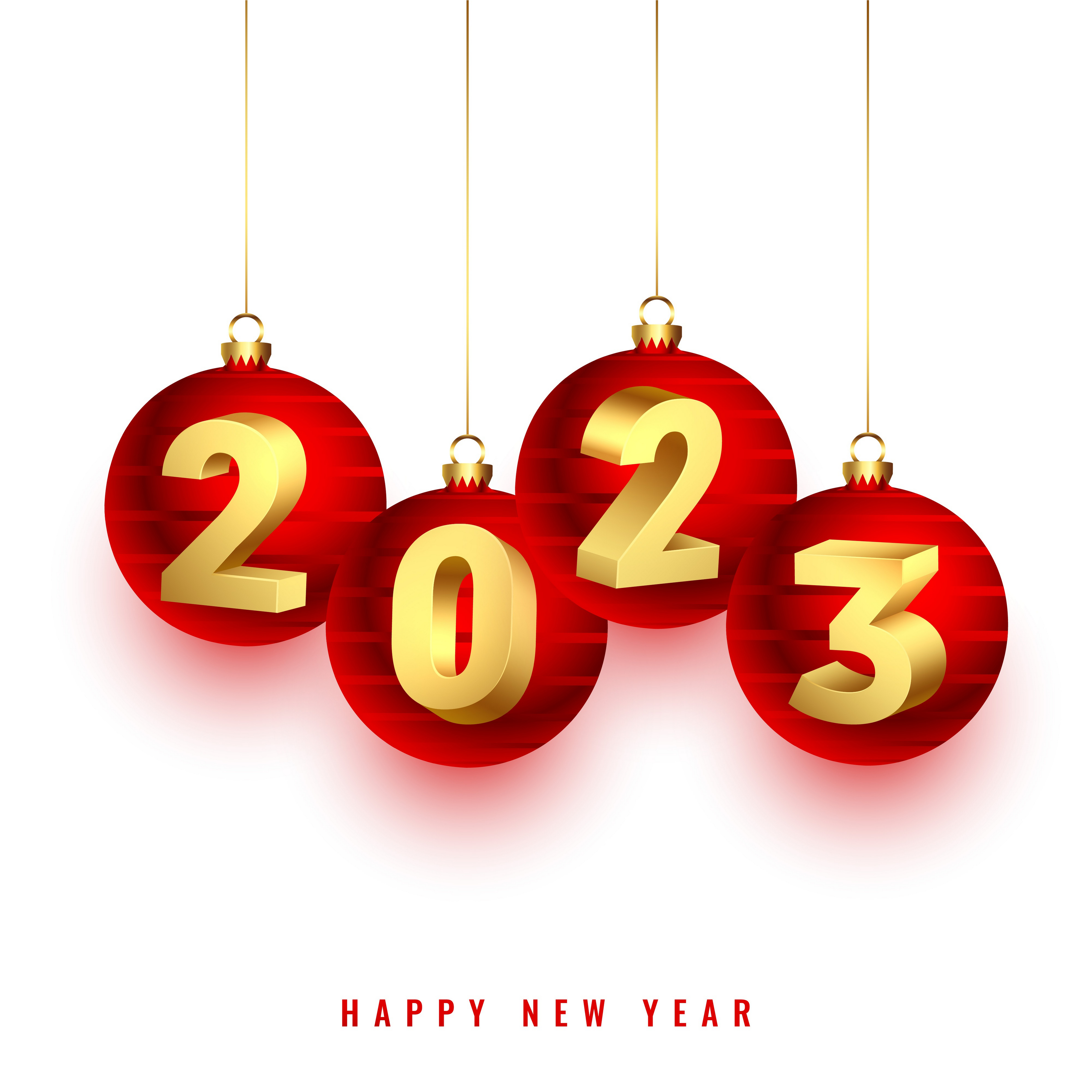 15 декабря 2023 год. Новый год надпись. Цифры в новогодних шарах. Елочный шар с цифрами. Новогодние шары с надписью 2023.