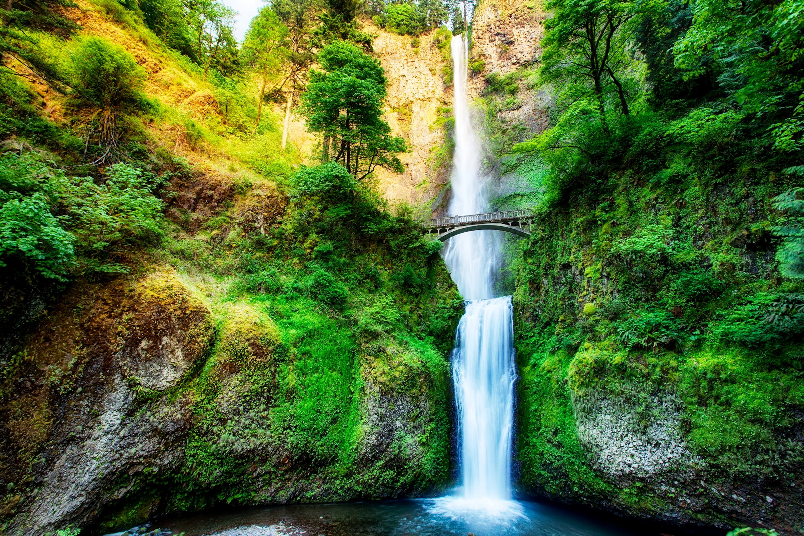 Рисунки красивых мест. Малтнома-Фолс, штат Орегон. Водопад Малтнома Орегон. Водопад Малтона в Орегоне. Величественный водопад Малтнома (США).