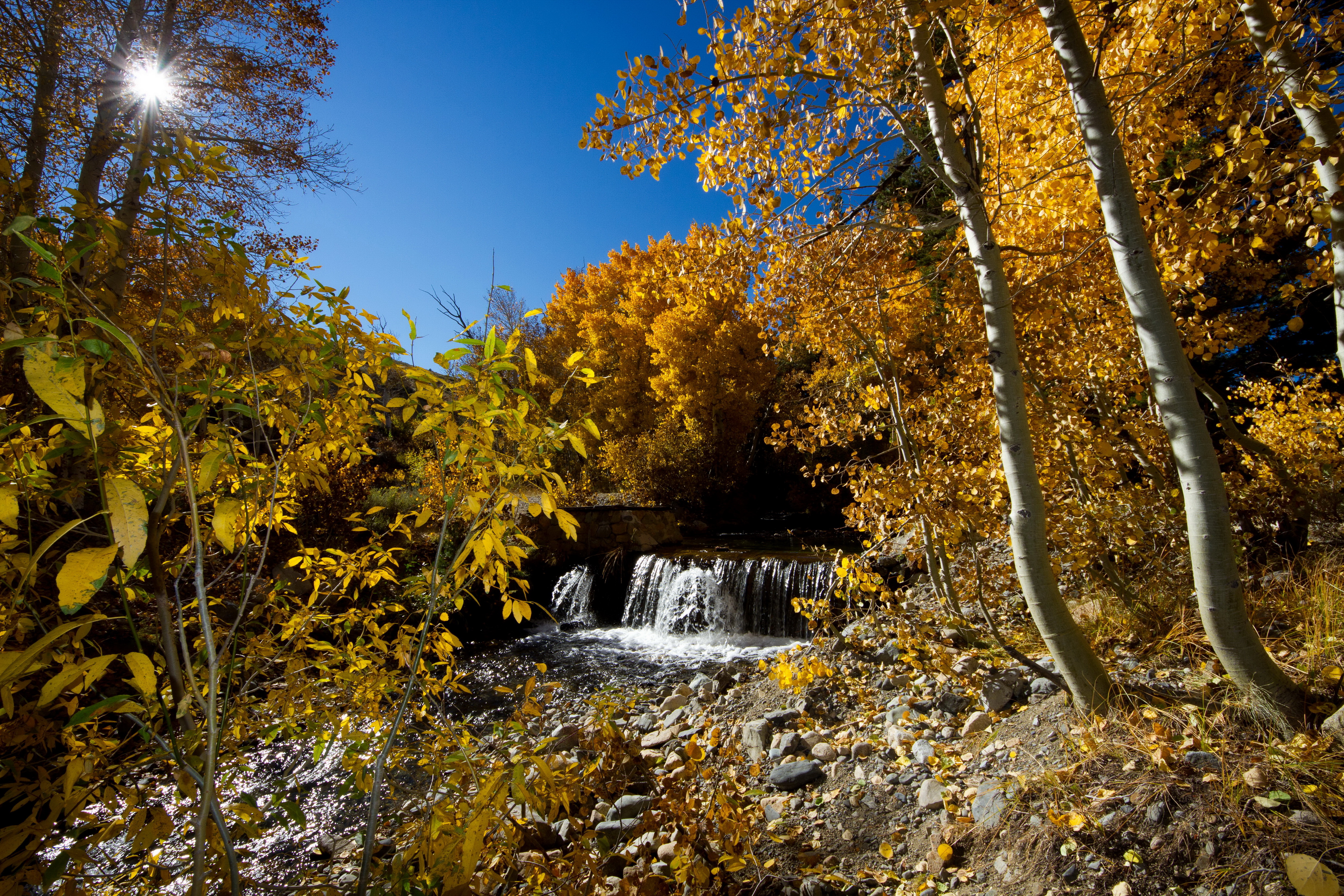 Осень краски осени водопад бесплатно
