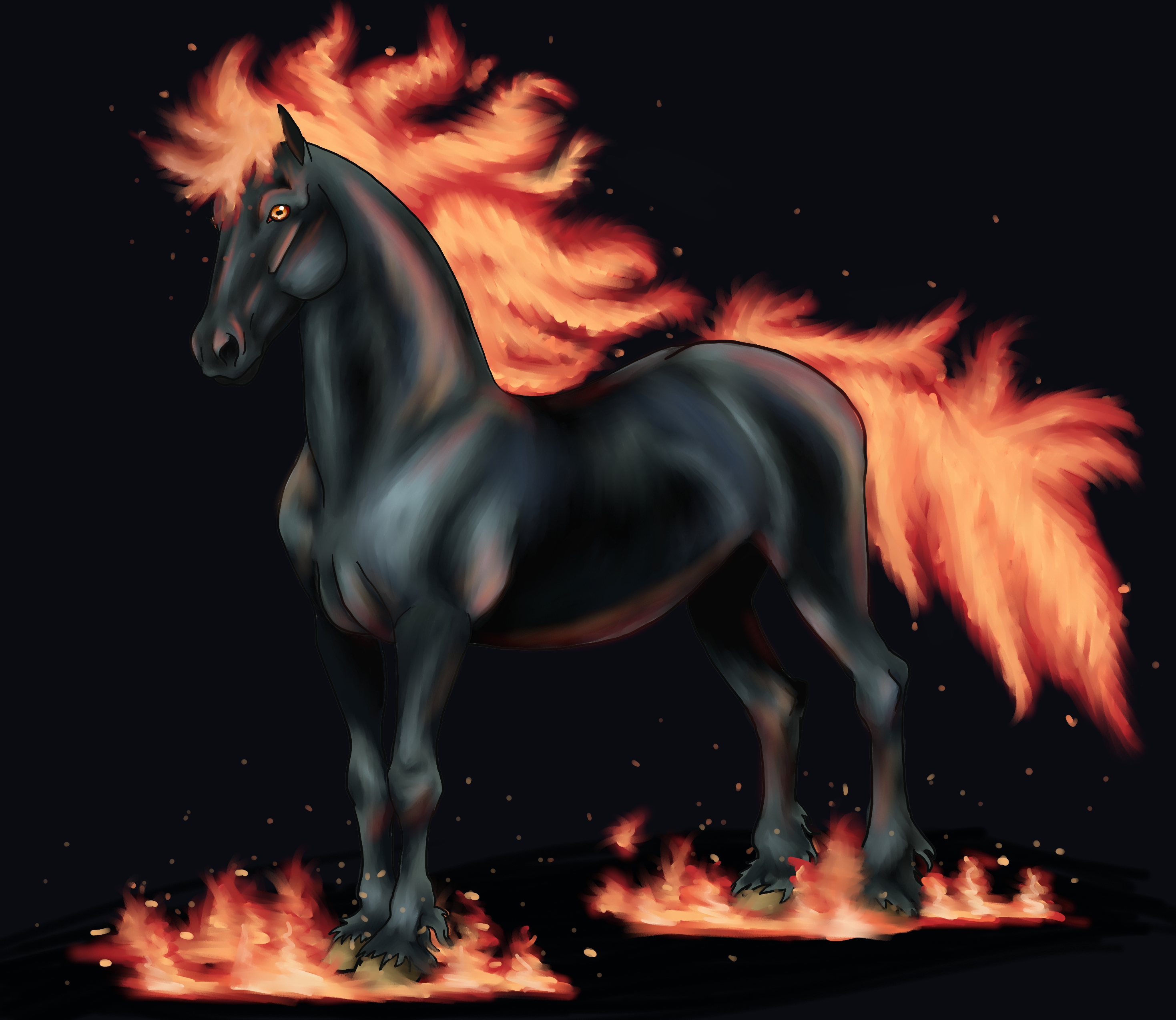 Лошадь в огне без смс