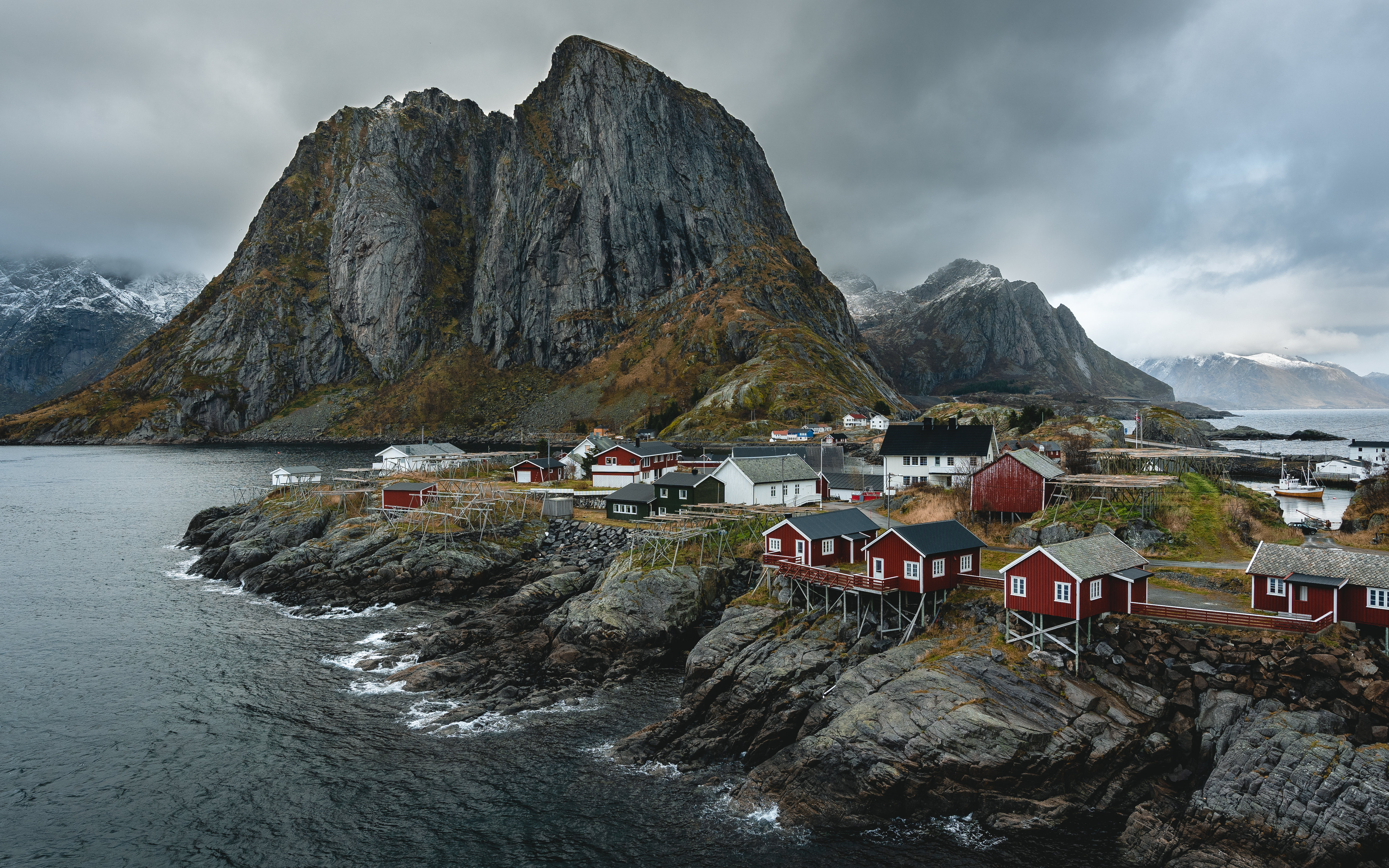 Лофотенские острова Норвегия домики