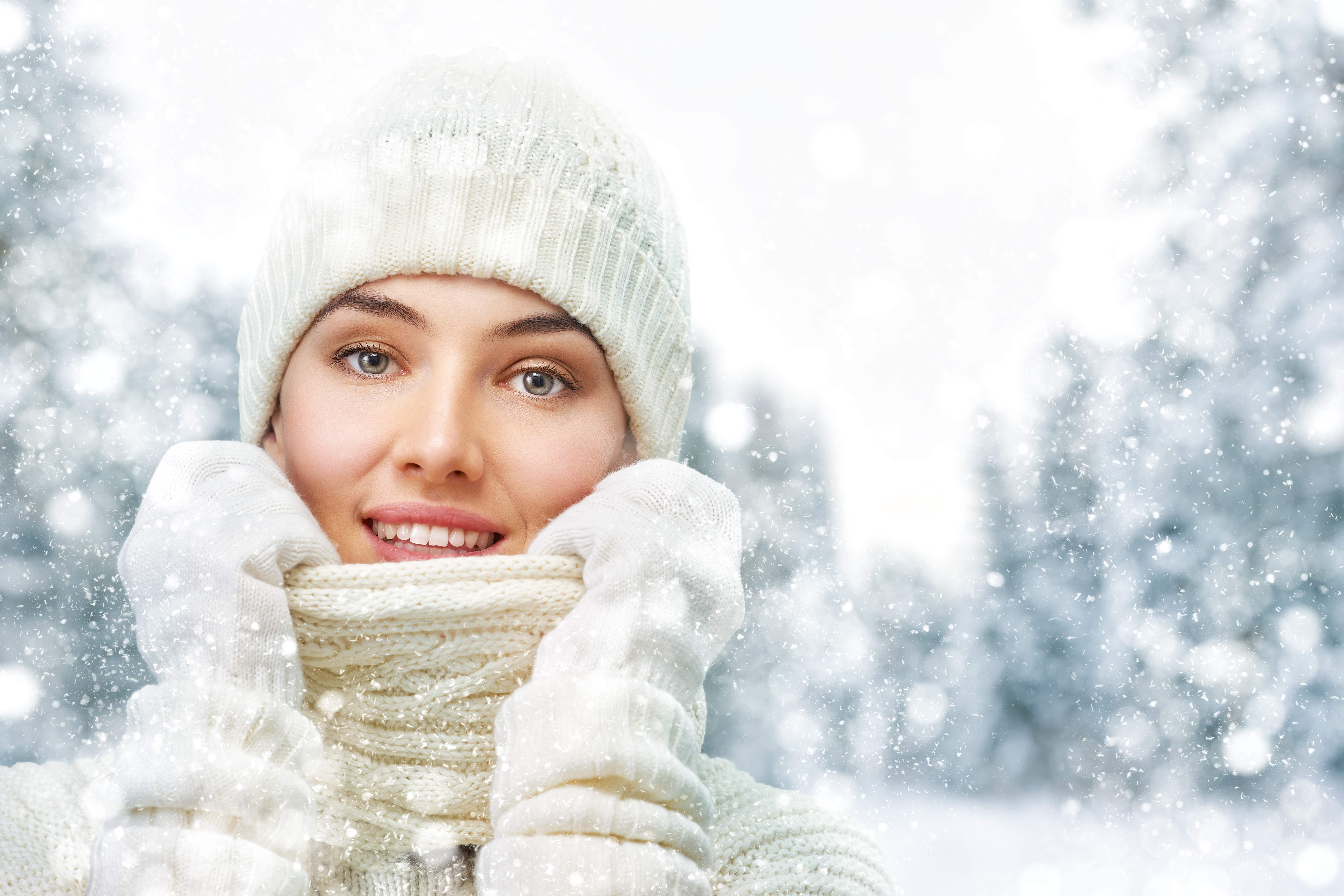 девушка зима лицо брюнетка снег winter snow бесплатно