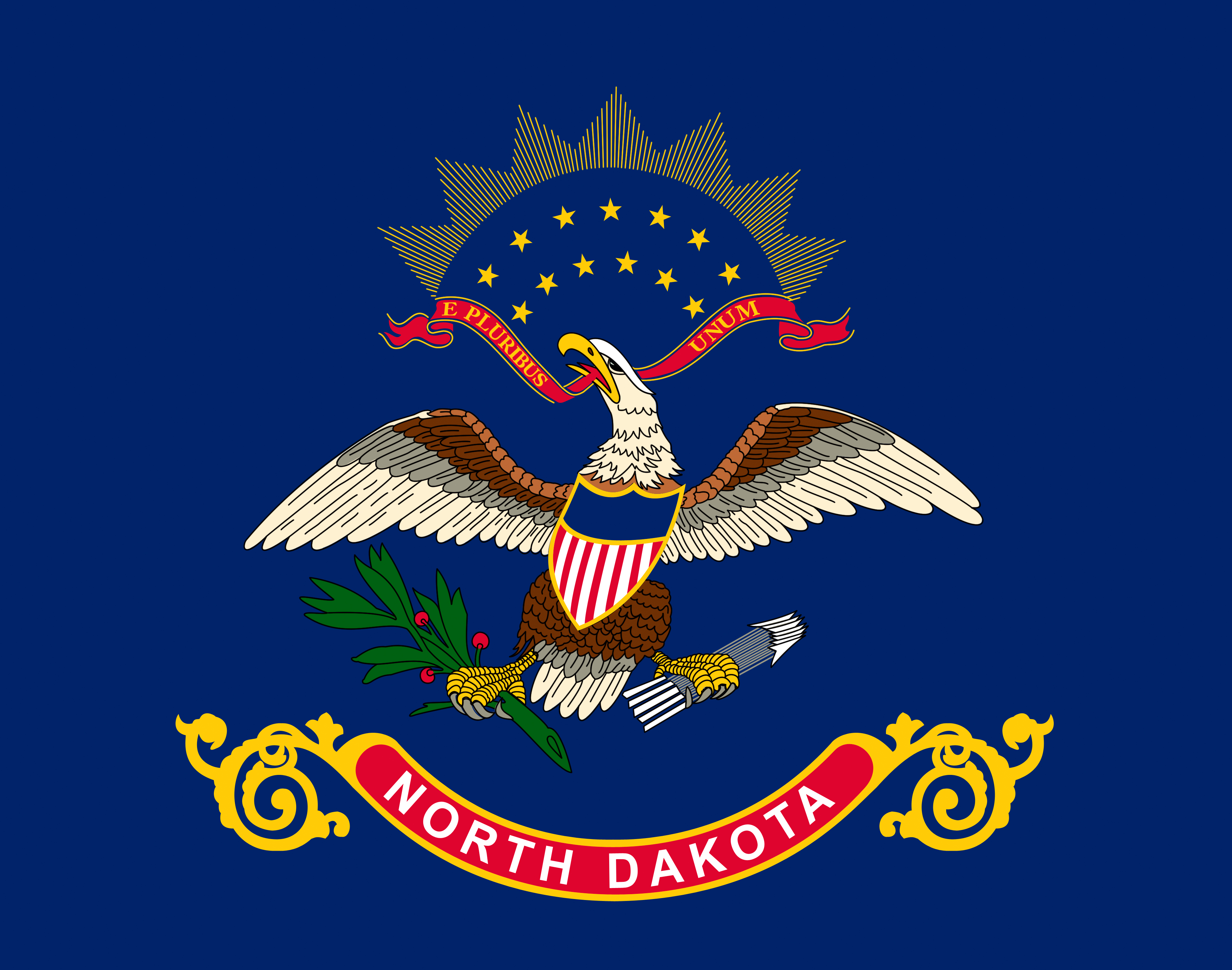 Фотография америка North Dakota флага 3802x2993 США штаты Флаг