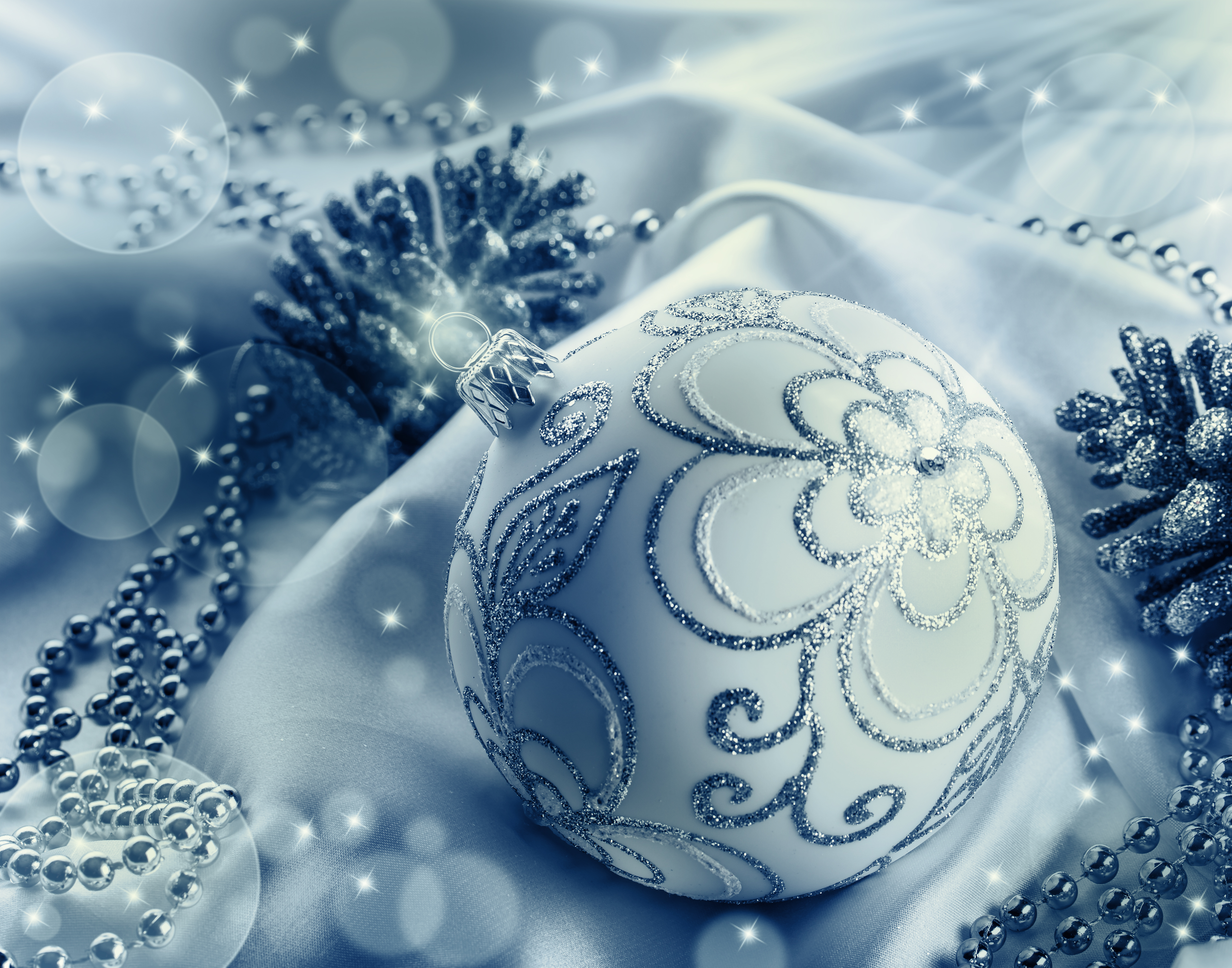 шар серебристый елочный ball silver Christmas скачать