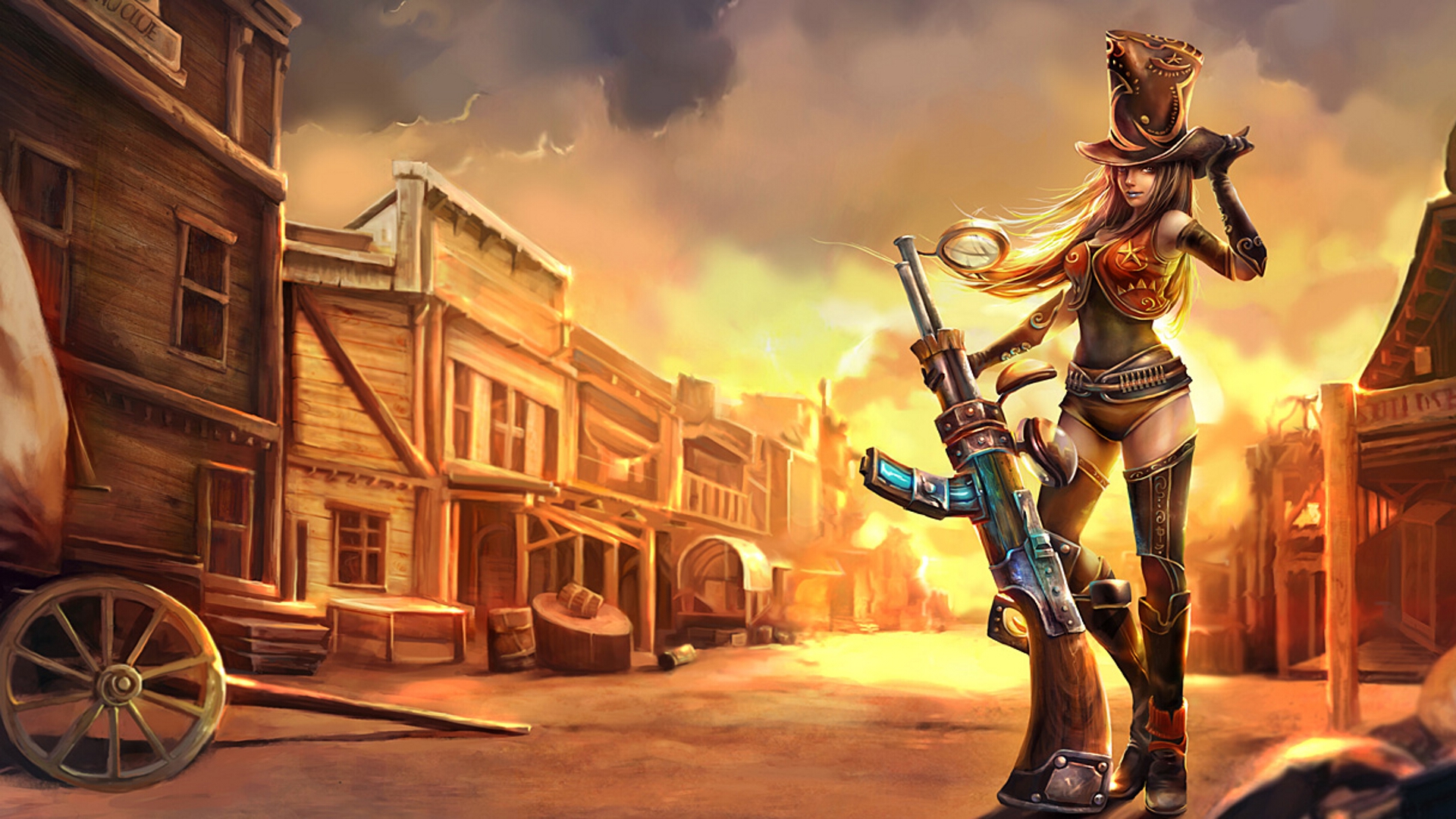 Фотография League of Legends автоматом Sheriff Caitlyn 1920x1080