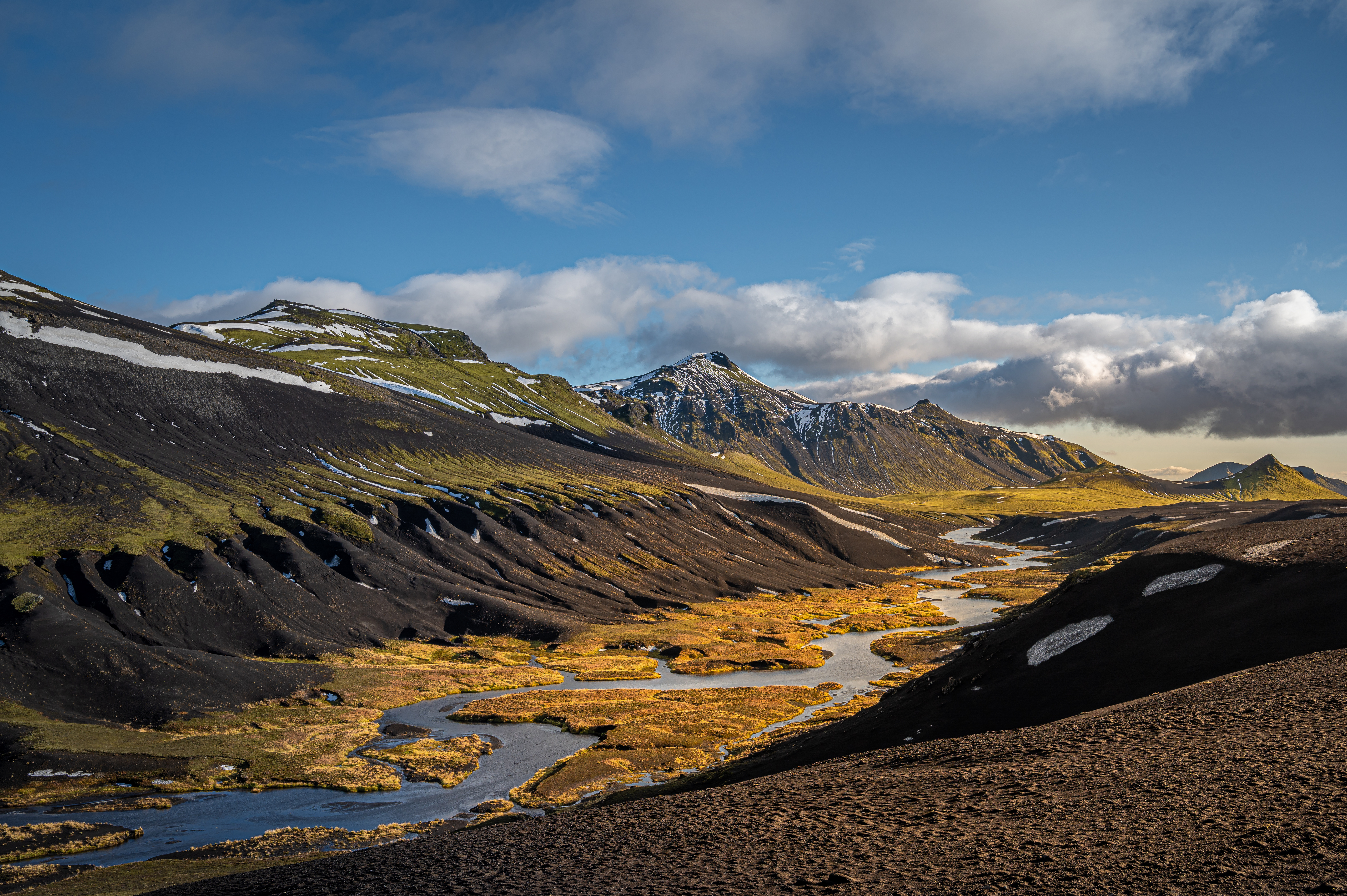 Фото Исландия Fjallabak Горы Природа парк Пейзаж 5120x3407 гора Парки