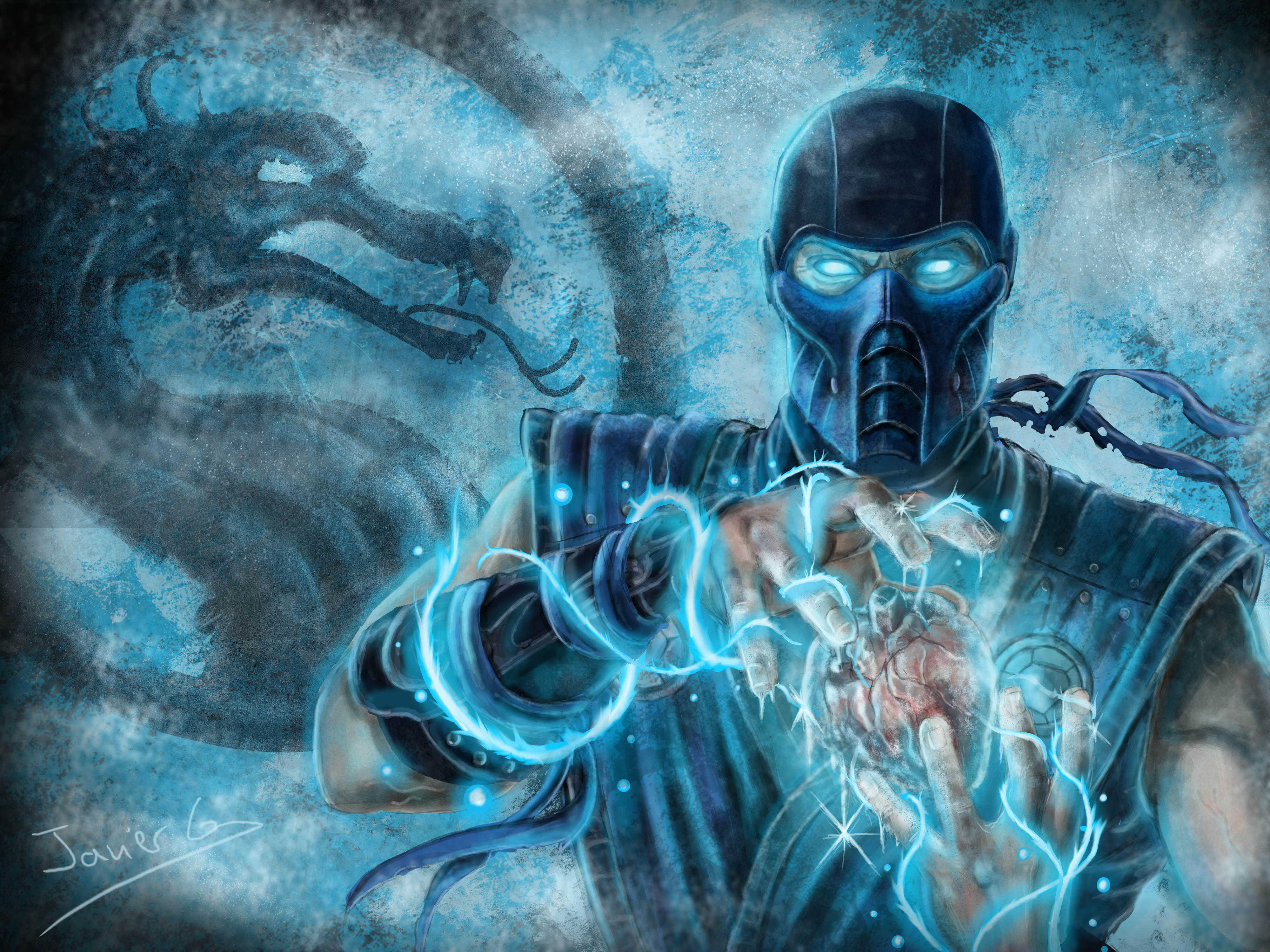 Mortal Kombat Воители Маски Sub-Zero Ниндзя Игры Фэнтези фото обои картинки...