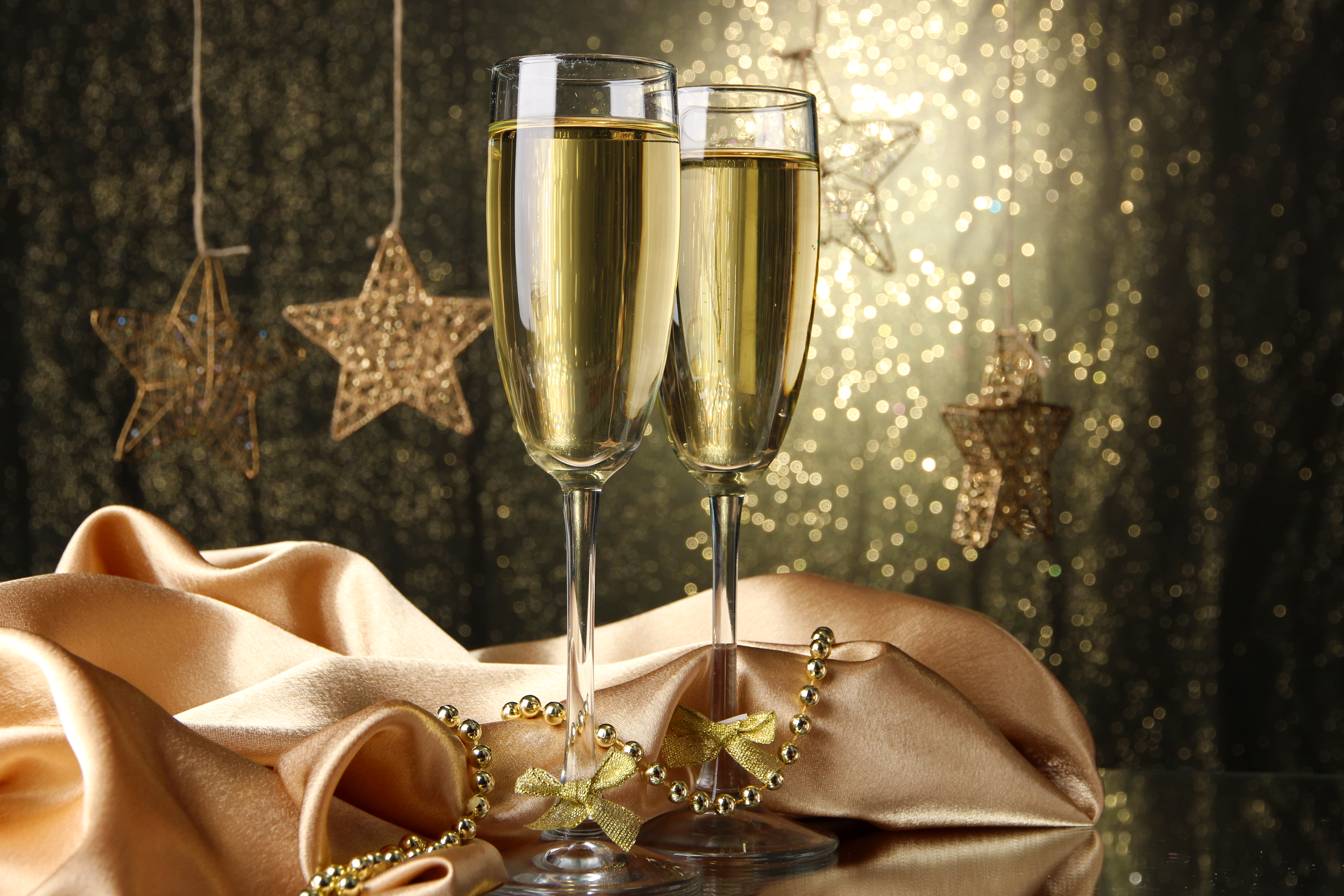 бокалы шампанское новый год glasses champagne new year без смс