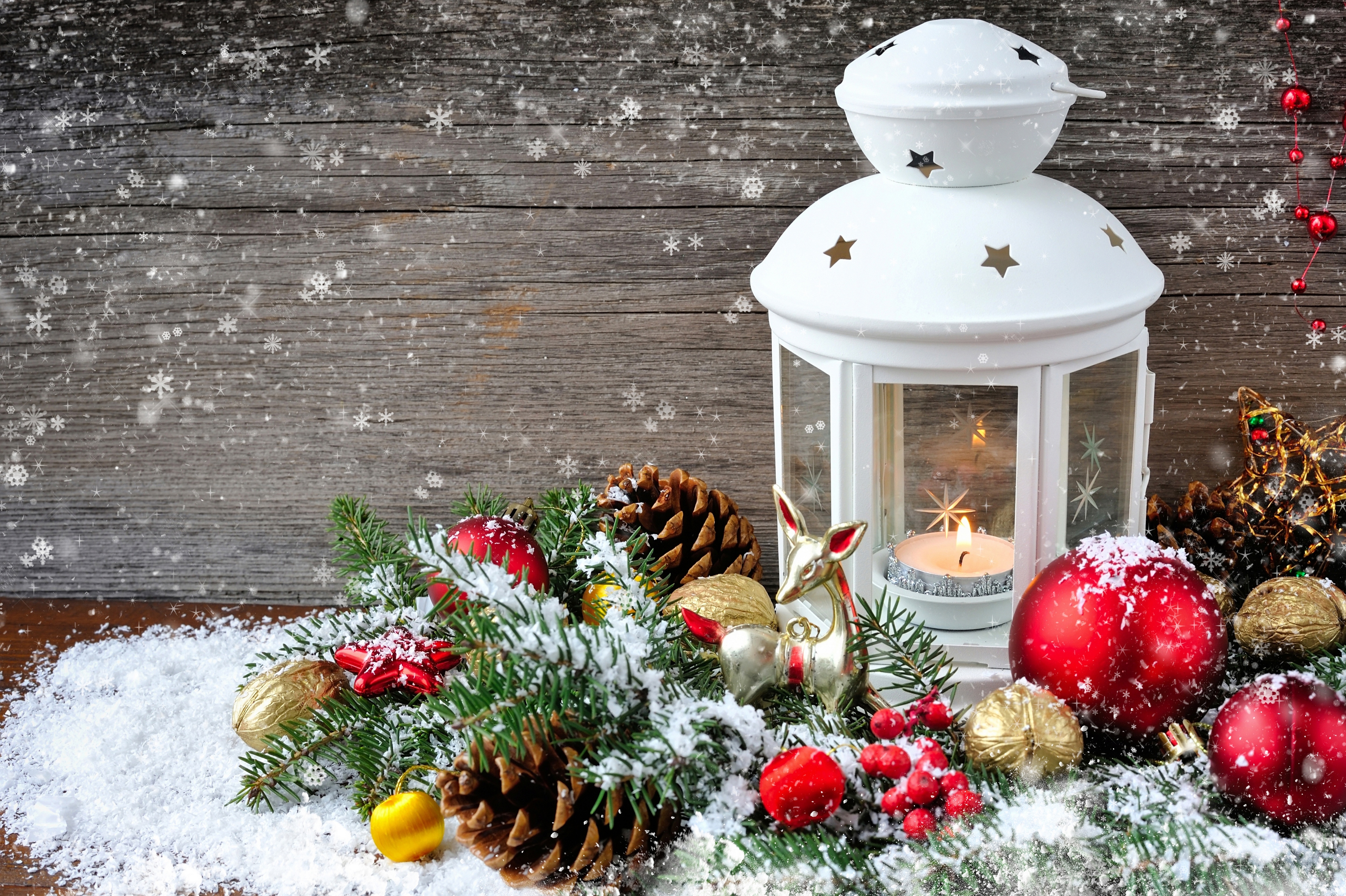 свеча фонарь праздник снег candle lantern holiday snow скачать