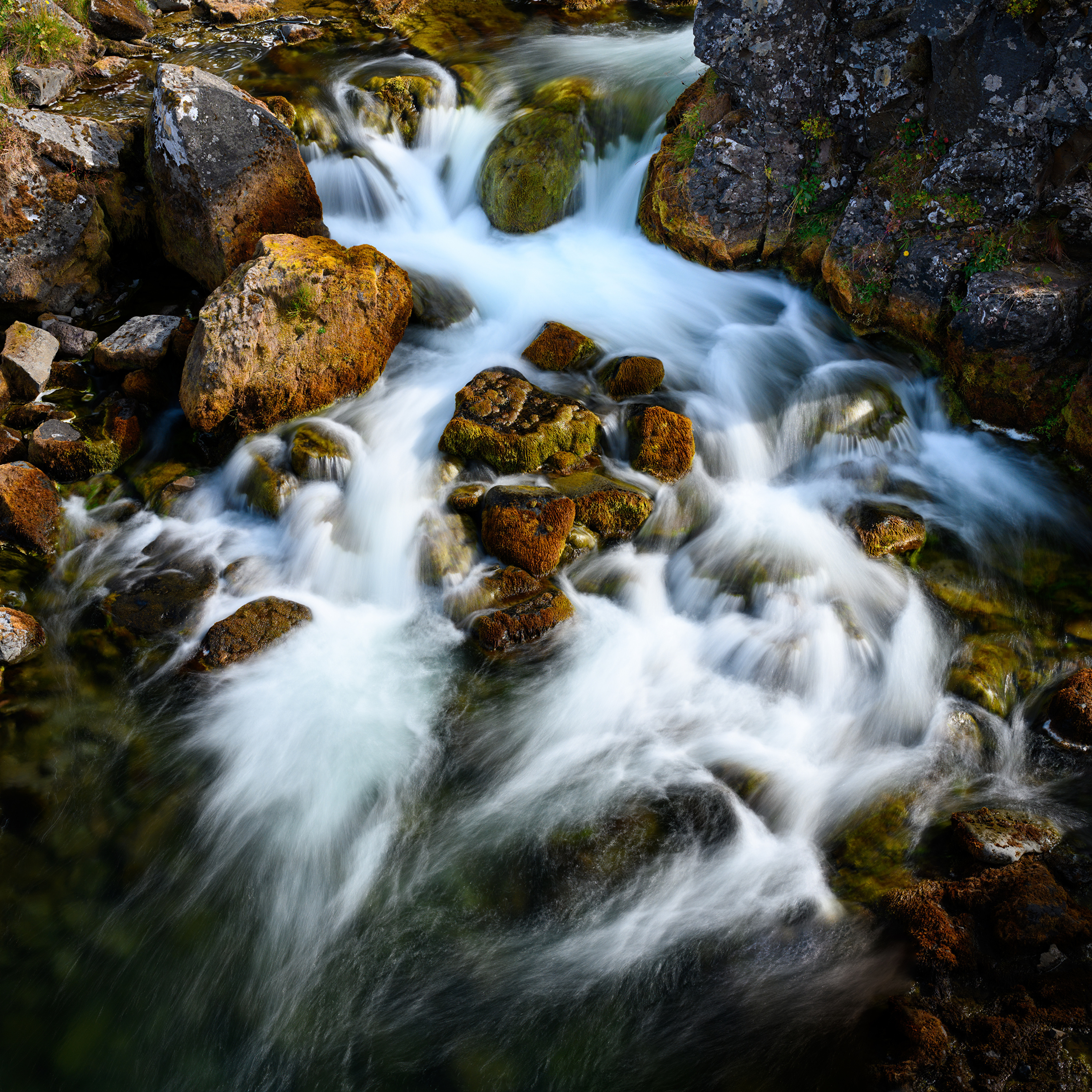 Фотографии Исландия Природа Водопады Реки Камни река речка Камень