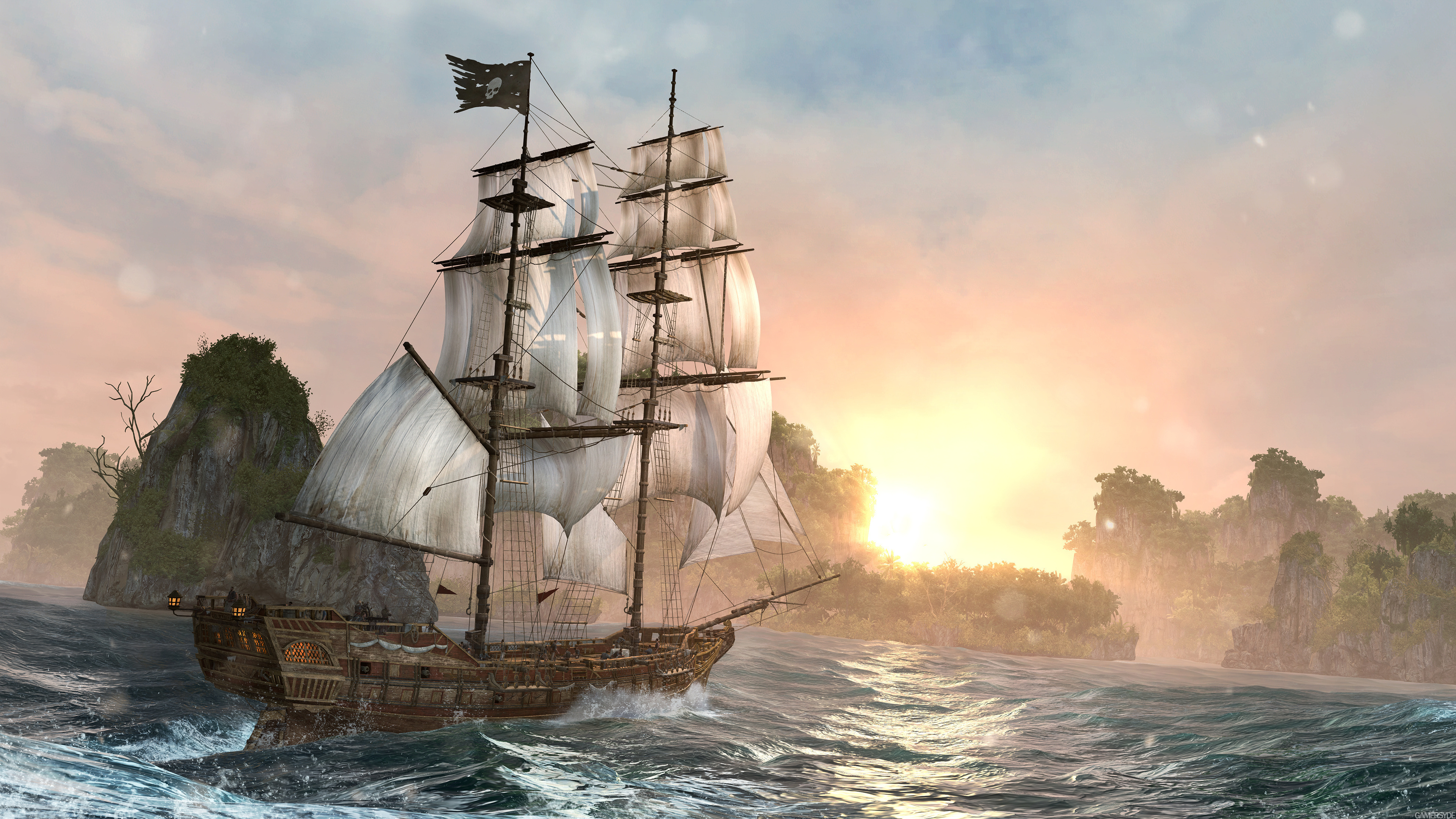 корабль пиратский фэнтези графика ship pirate fantasy graphics скачать