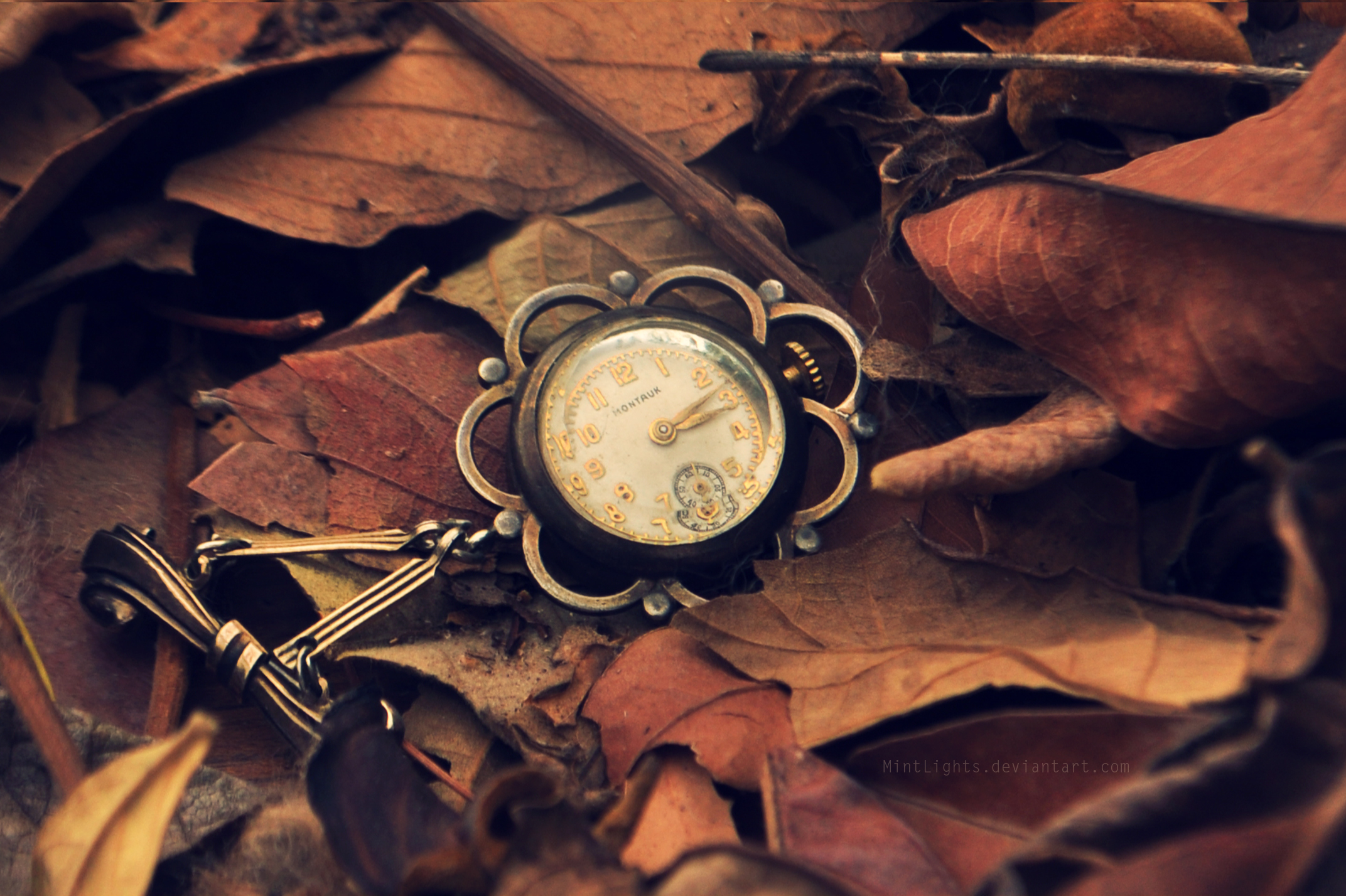 часы осень листья бесплатно