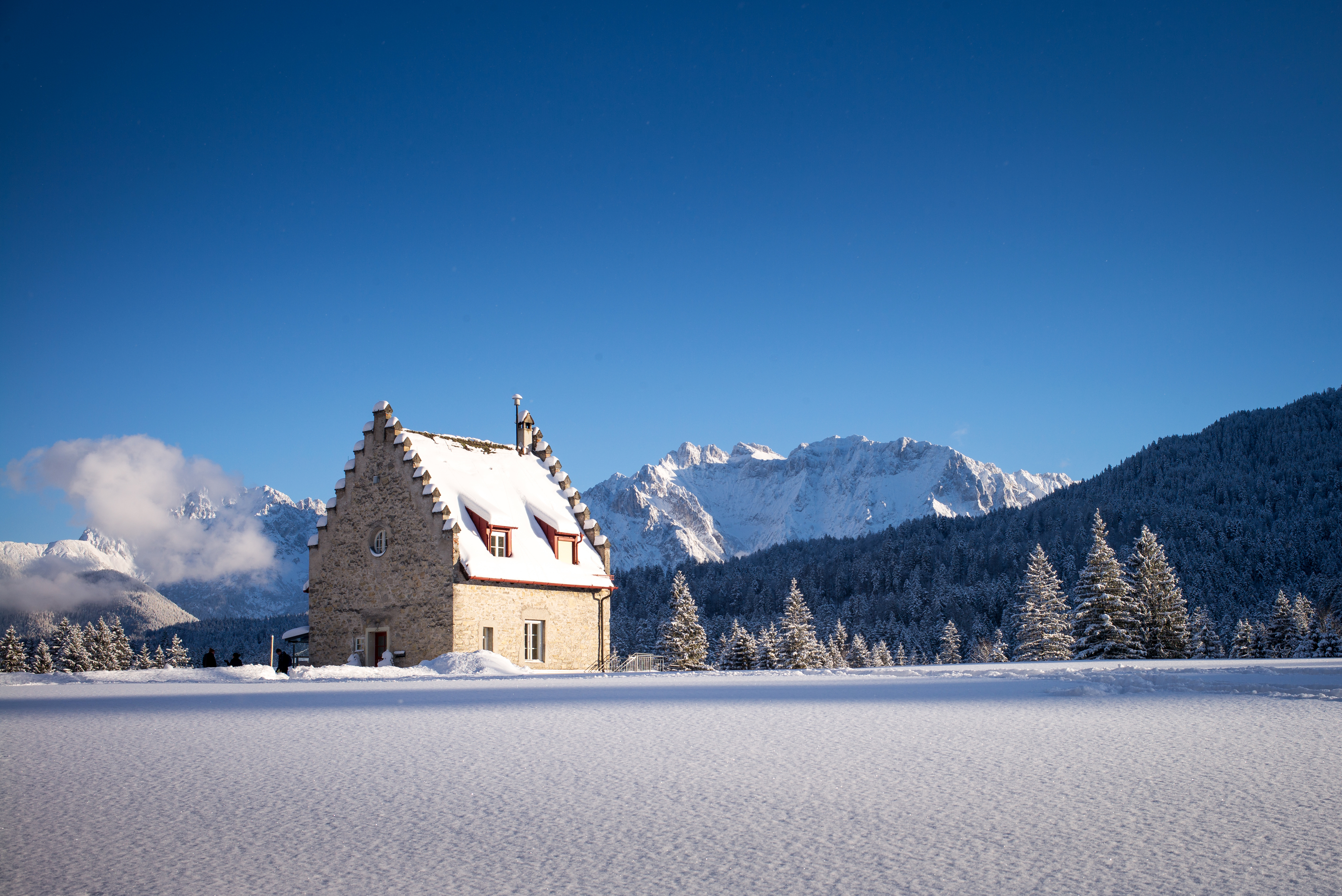 снег гора домики snow mountain houses без смс