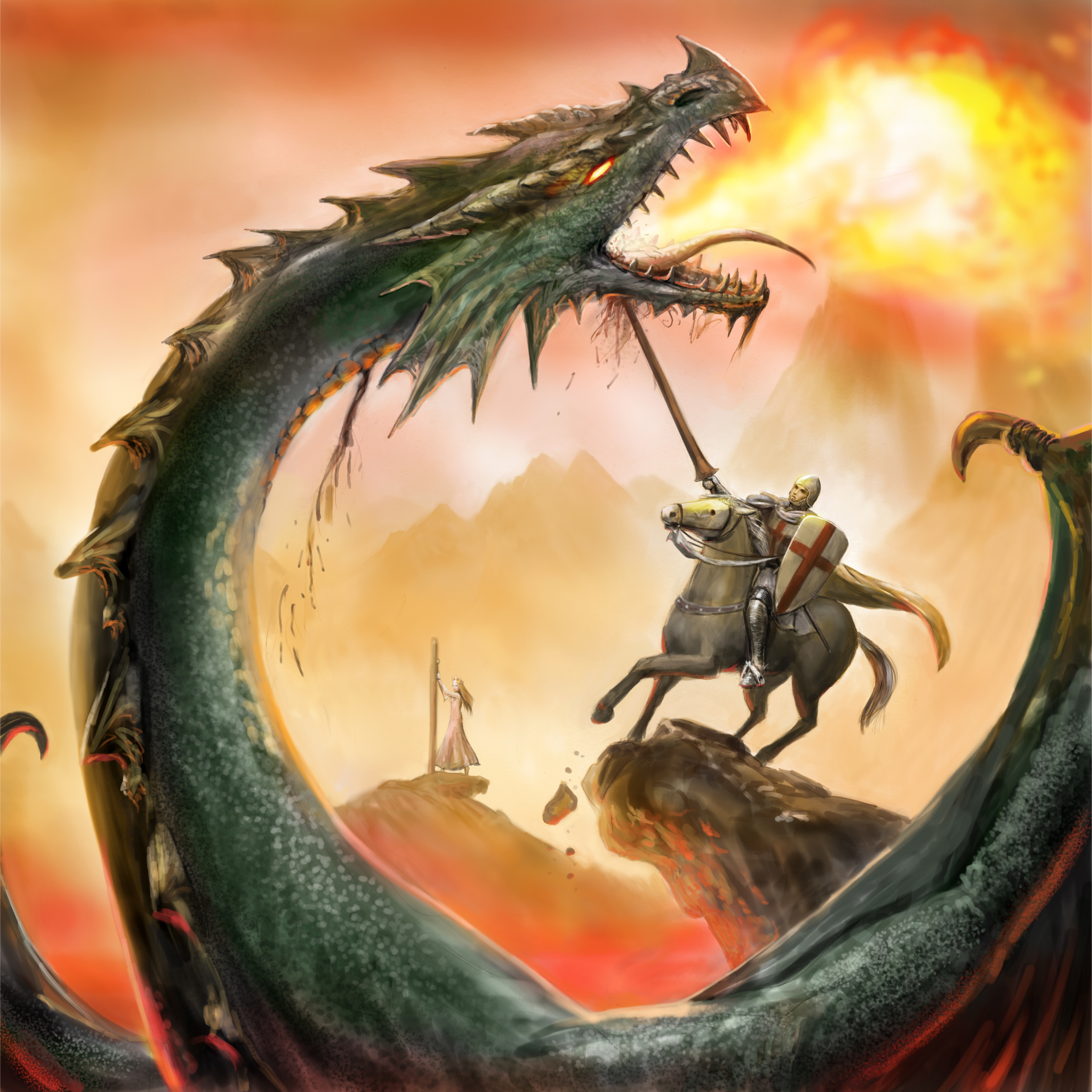 Побежденные драконы игры. Ланселот рыцарь против дракона. Сражение с драконом. Рыцарь сражается с драконом.