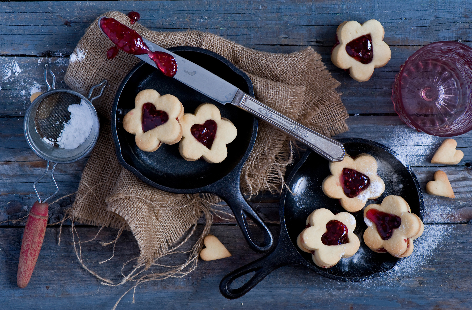 Печенье Valentine cookies Еда фото Пища, Продукты питания обои картинки ска...