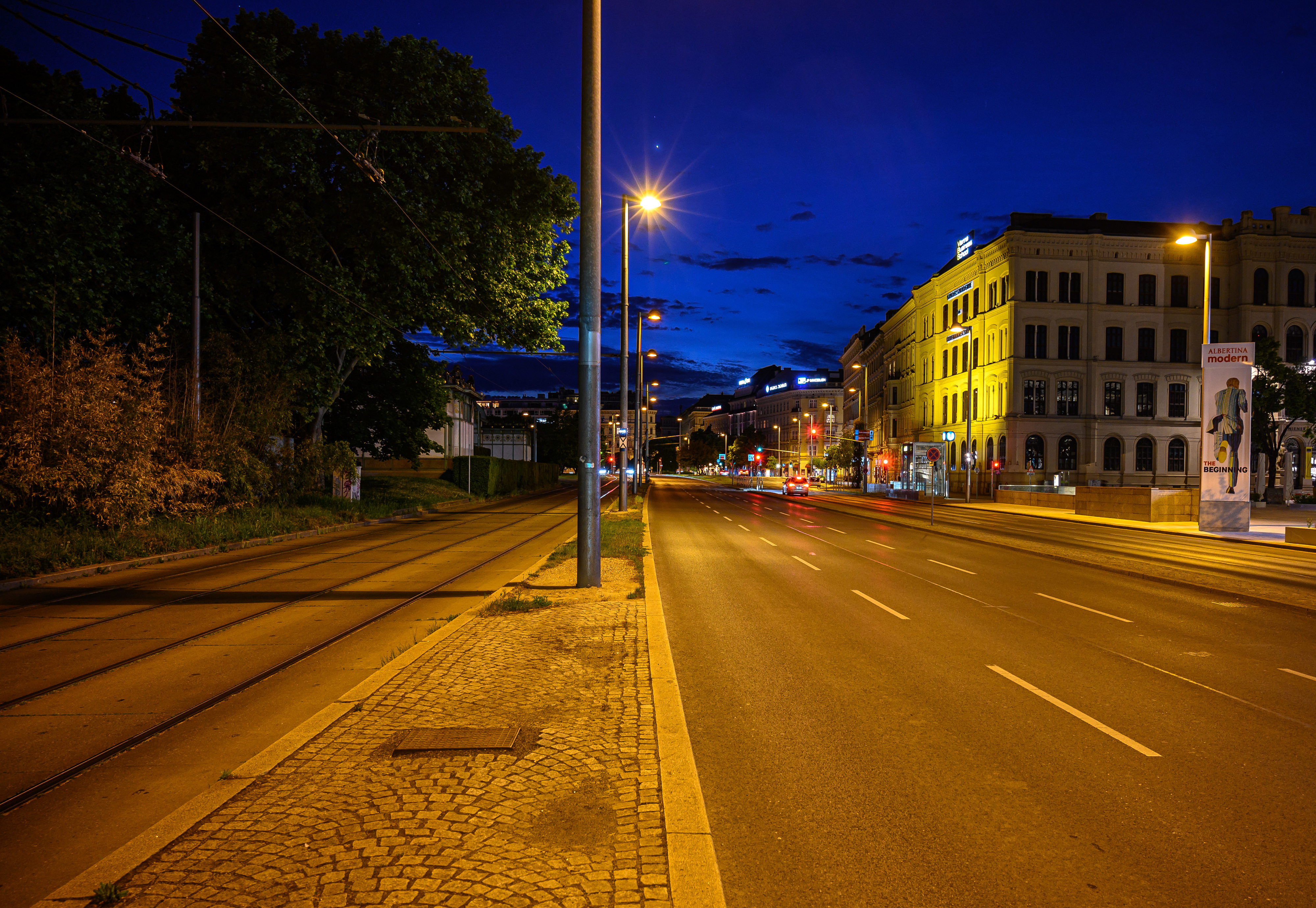 Австрия Вена улицы вечера