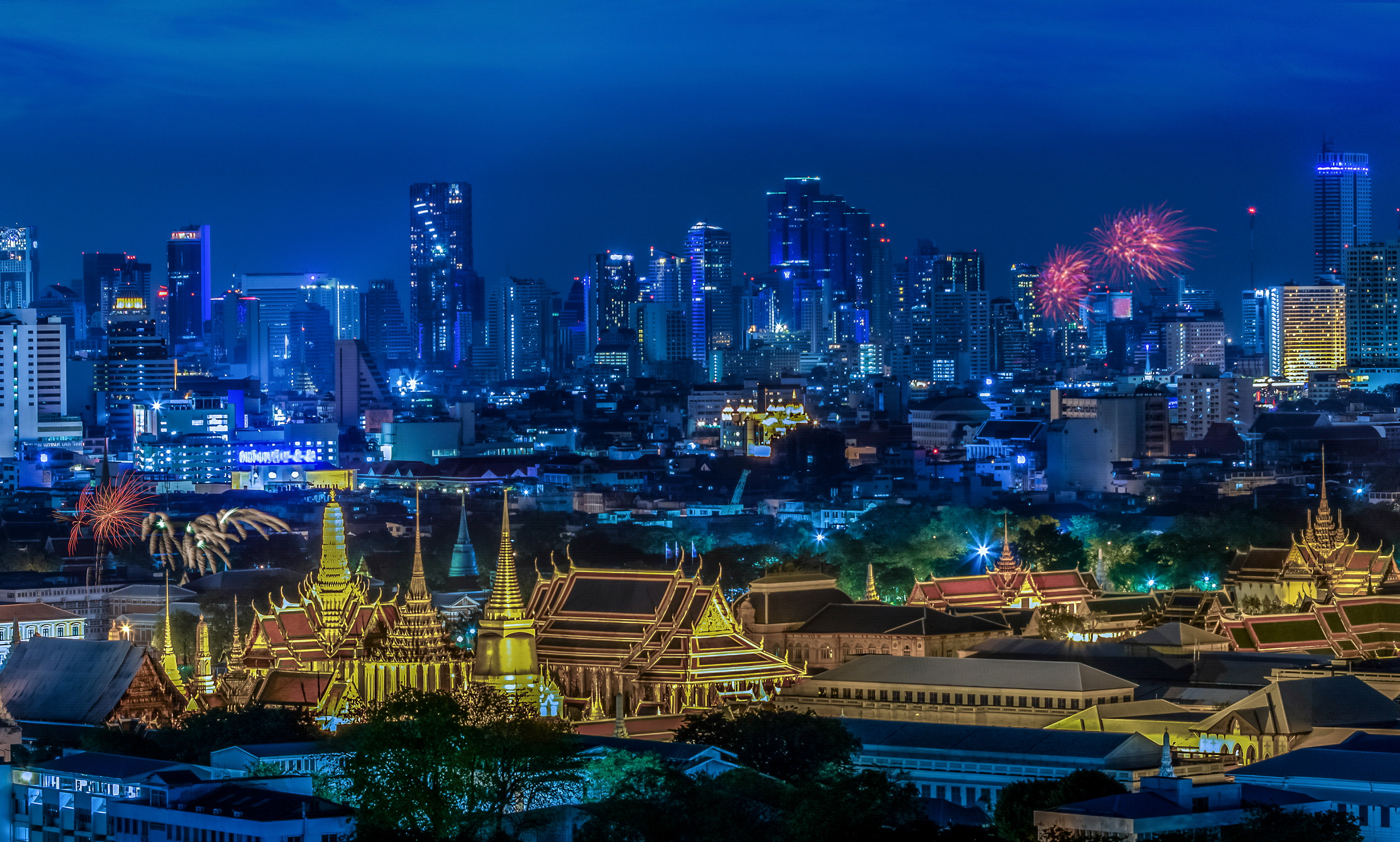 страны архитектура Бангкок Таиланд ночь бесплатно