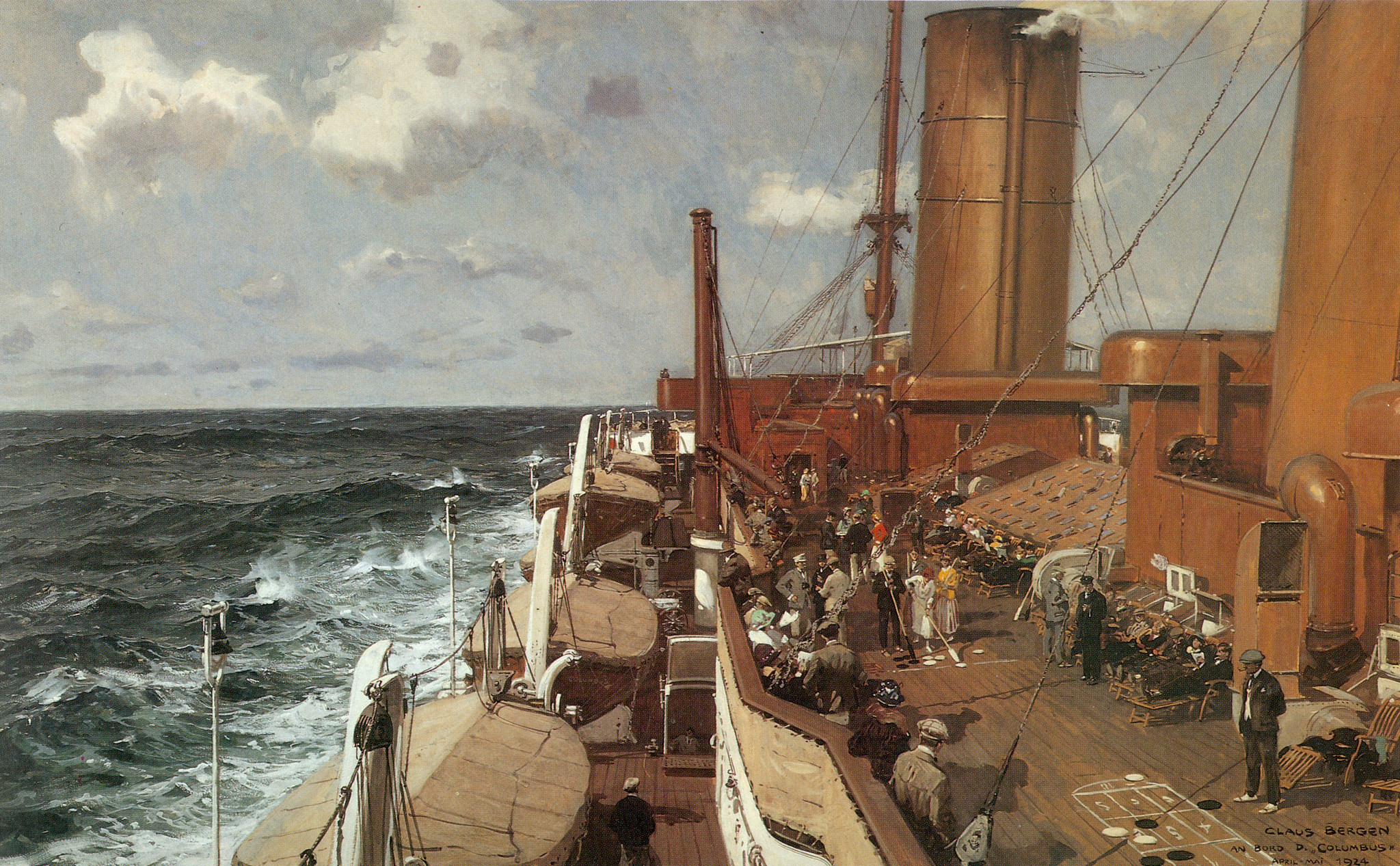 Фотография Claus Bergen Море корабль картина Корабли Живопись