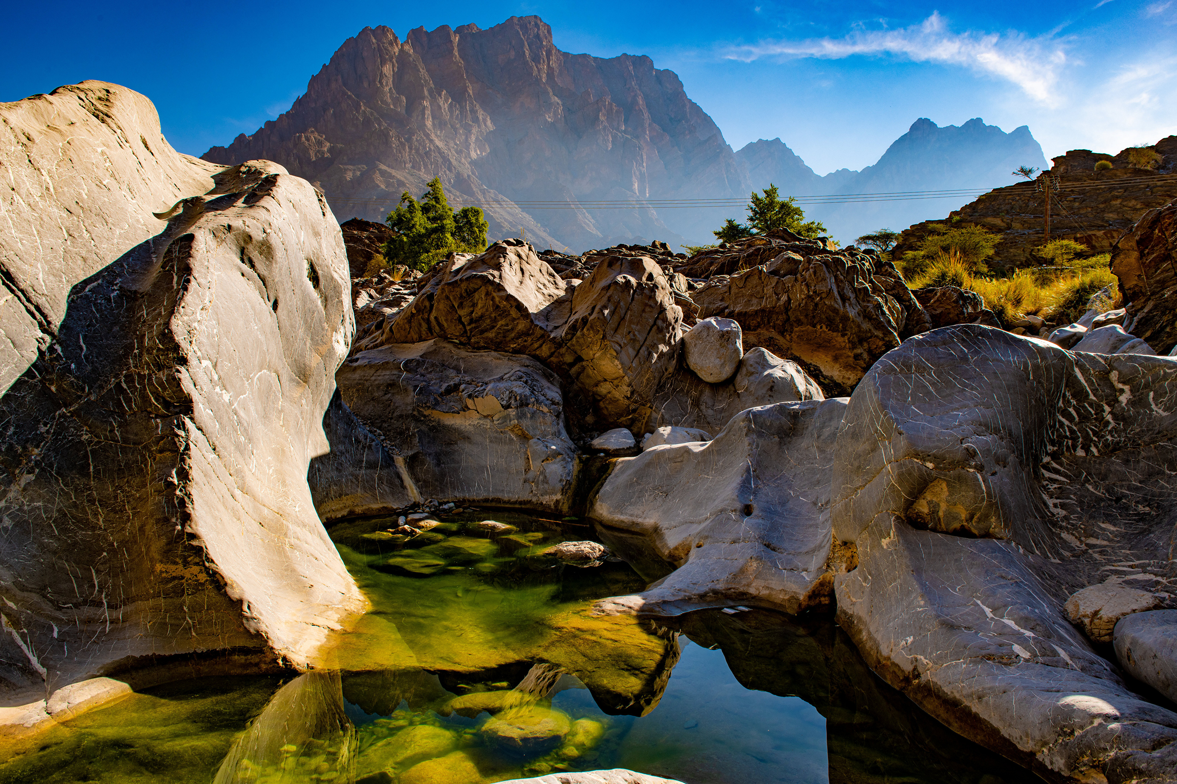 Фотографии Oman, Ad Dakhiliyah гора скале Природа Камни Горы Утес Скала скалы Камень