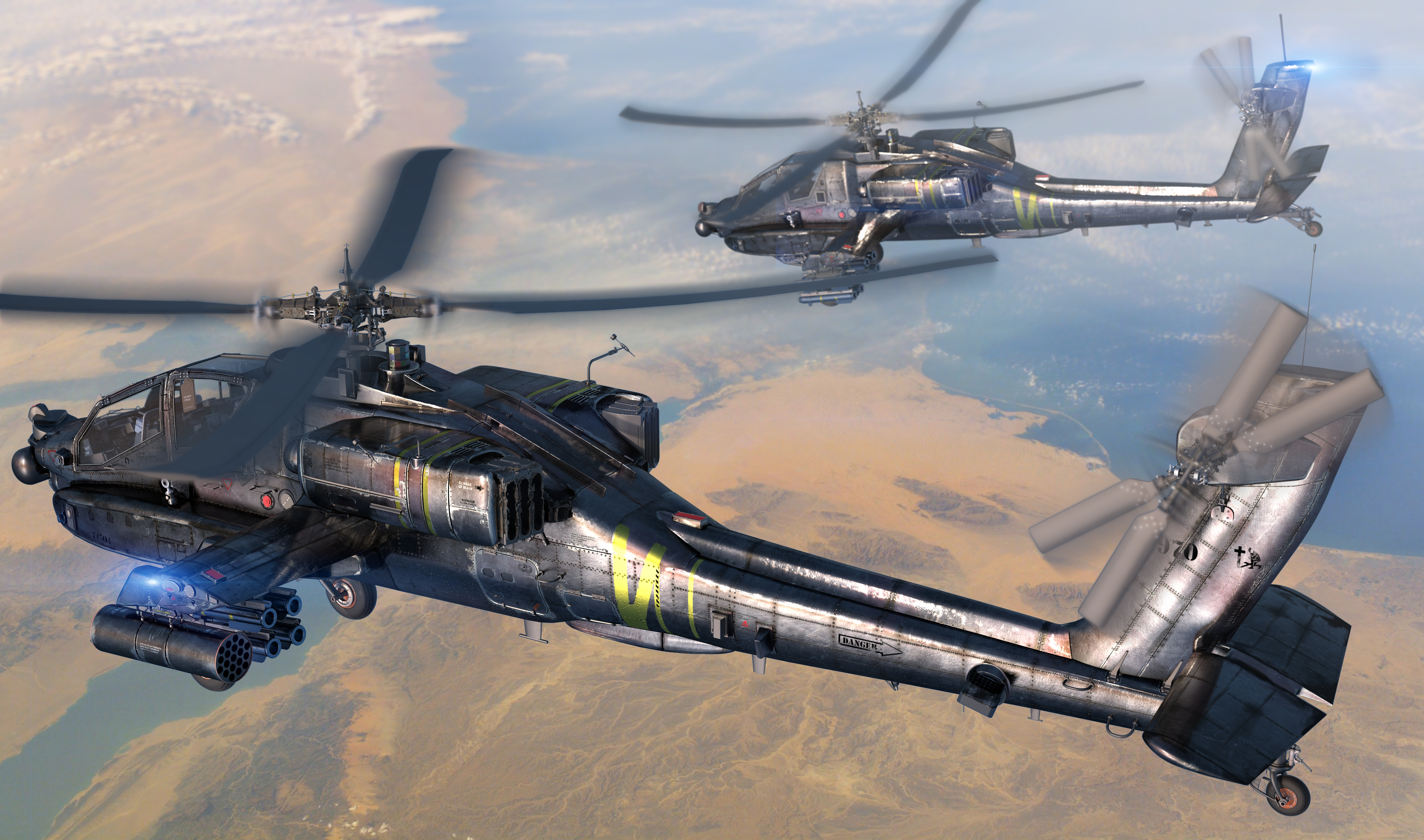 небо авиация вертолеты Boeing AH-64 Apache загрузить
