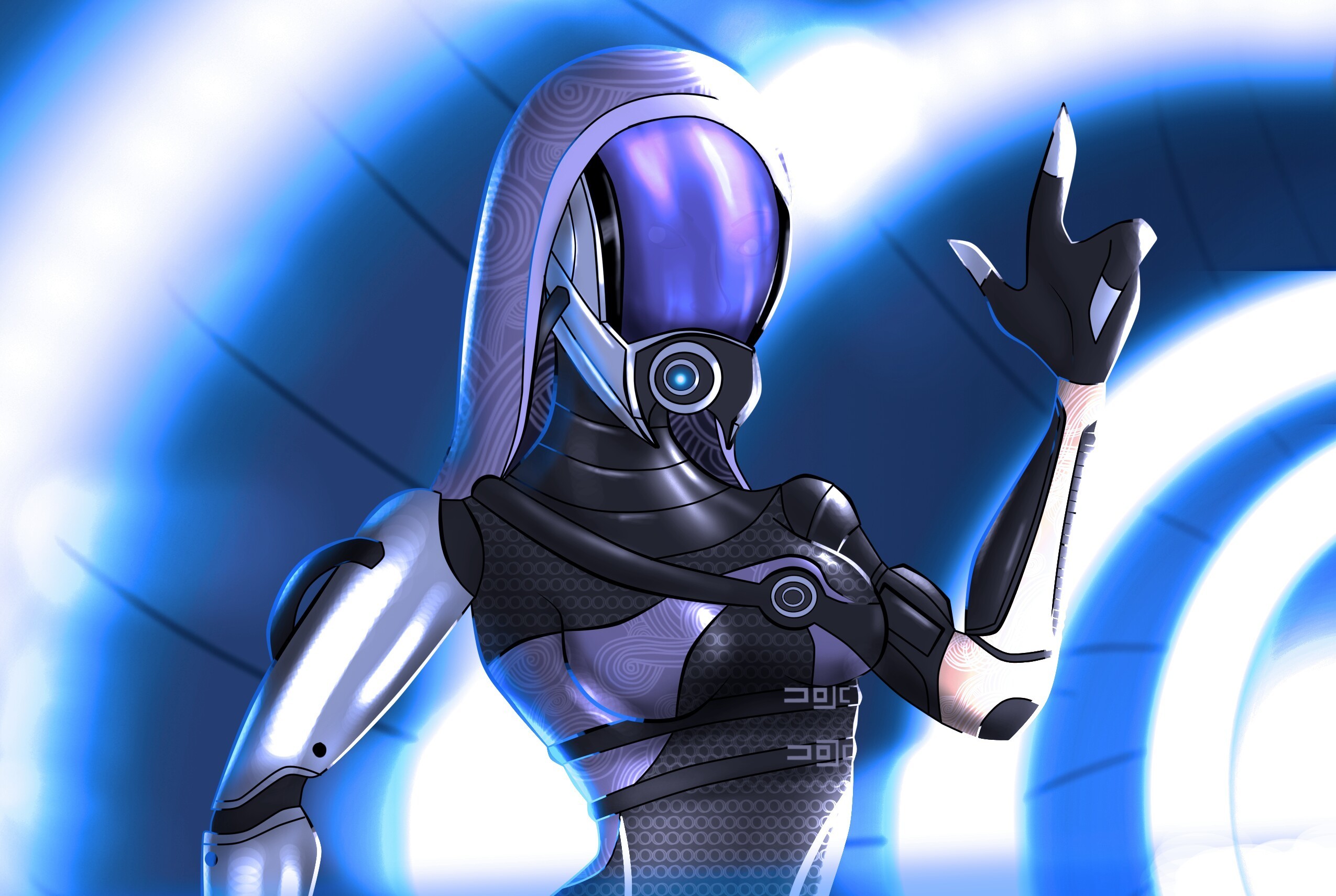 Mass Effect Tali Zorah Шлем Игры фото 2550x1710 компьютерная игра, в шлеме,...