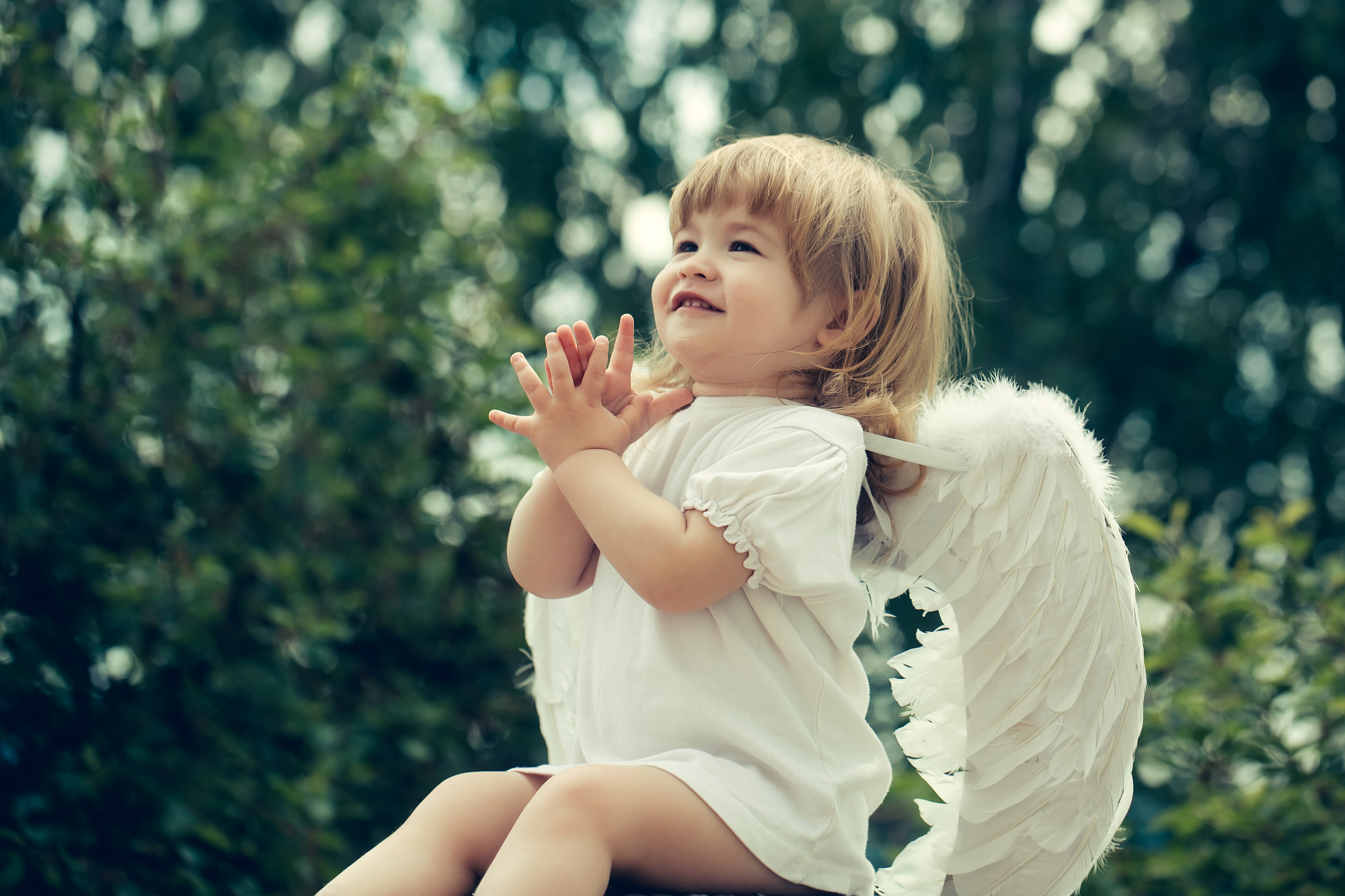 Ангелы Девочки Крылья Руки Дети фото 4200x2800 ребёнок, ангел, девочка, рук...