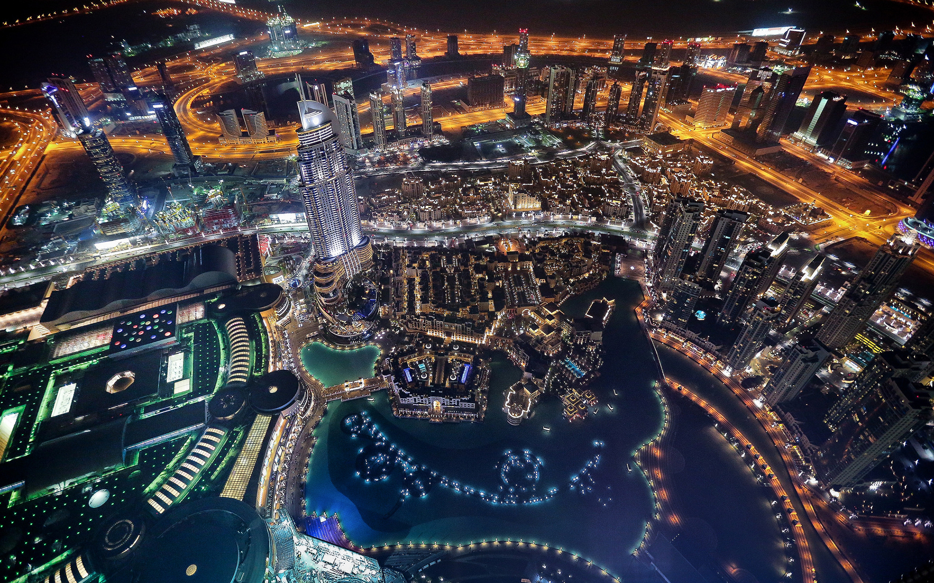 Дубай ОАЭ Сверху Города фото 1920x1200 город