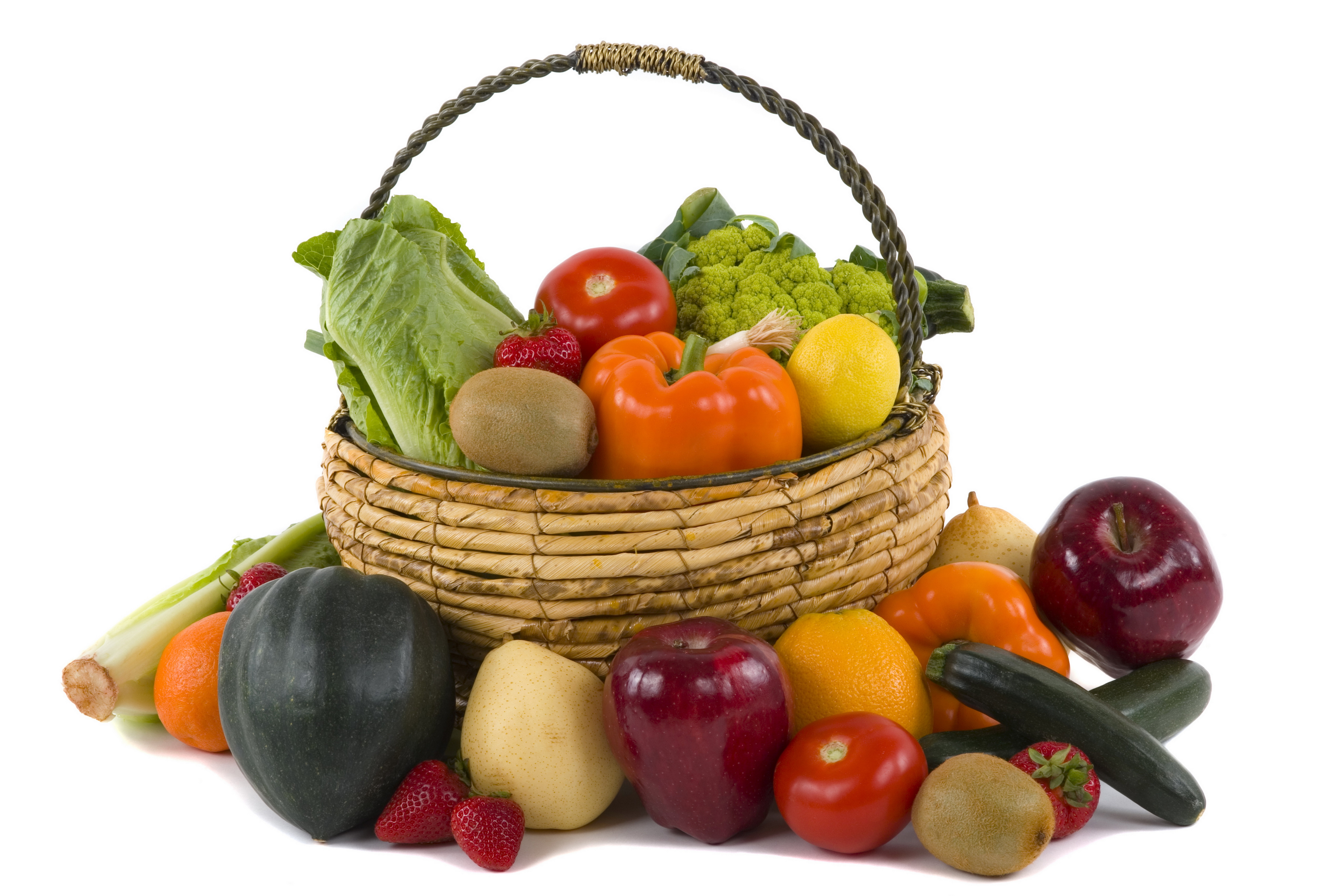 Плоды овощей и фруктов. Овощи и фрукты. Корзинка с овощами и фруктами. Овощи, фрукты, ягоды. Овощи на белом фоне.
