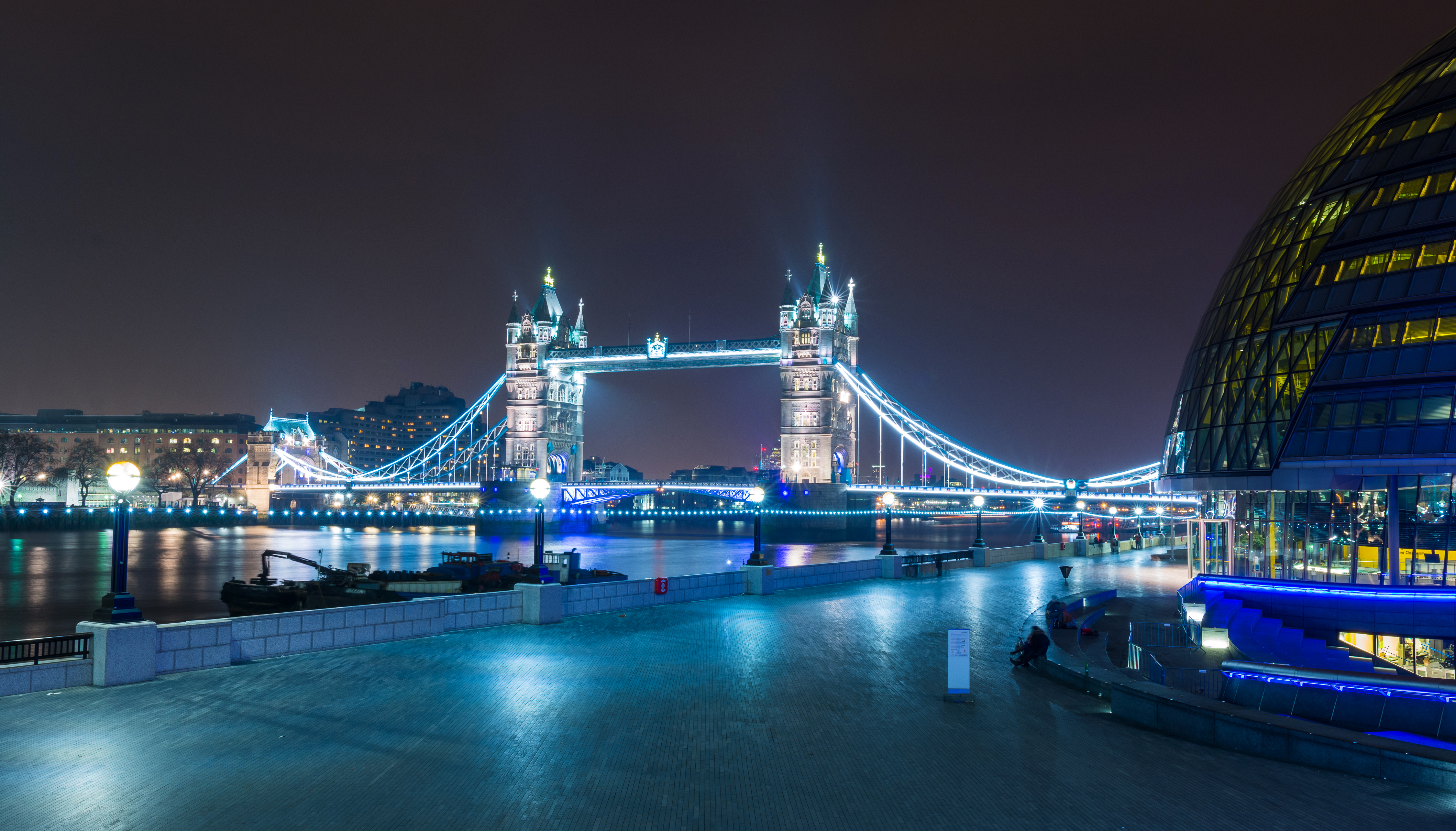 страны архитектура Лондон Англия ночь мост скачать