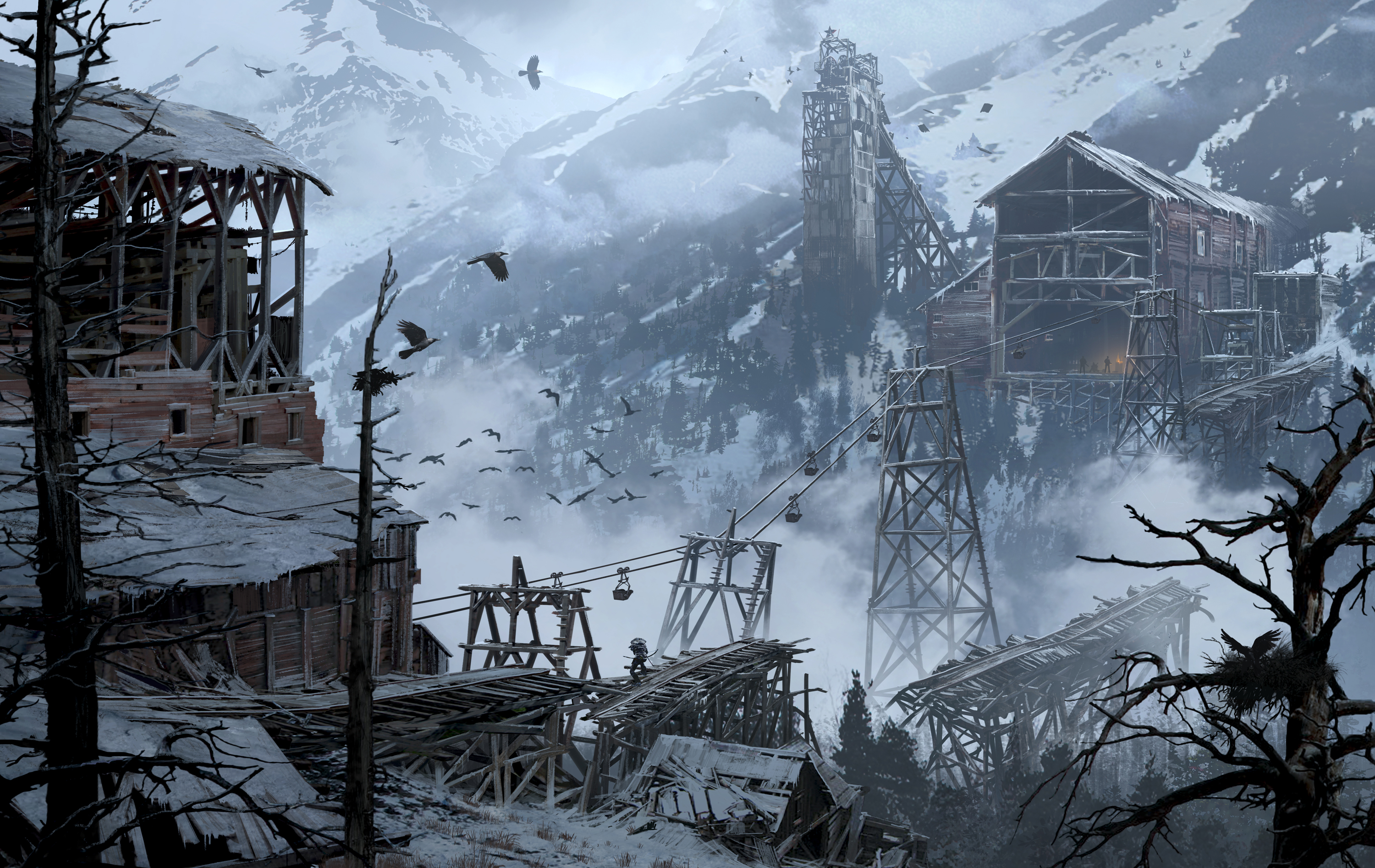 Tomb Raider горы зима