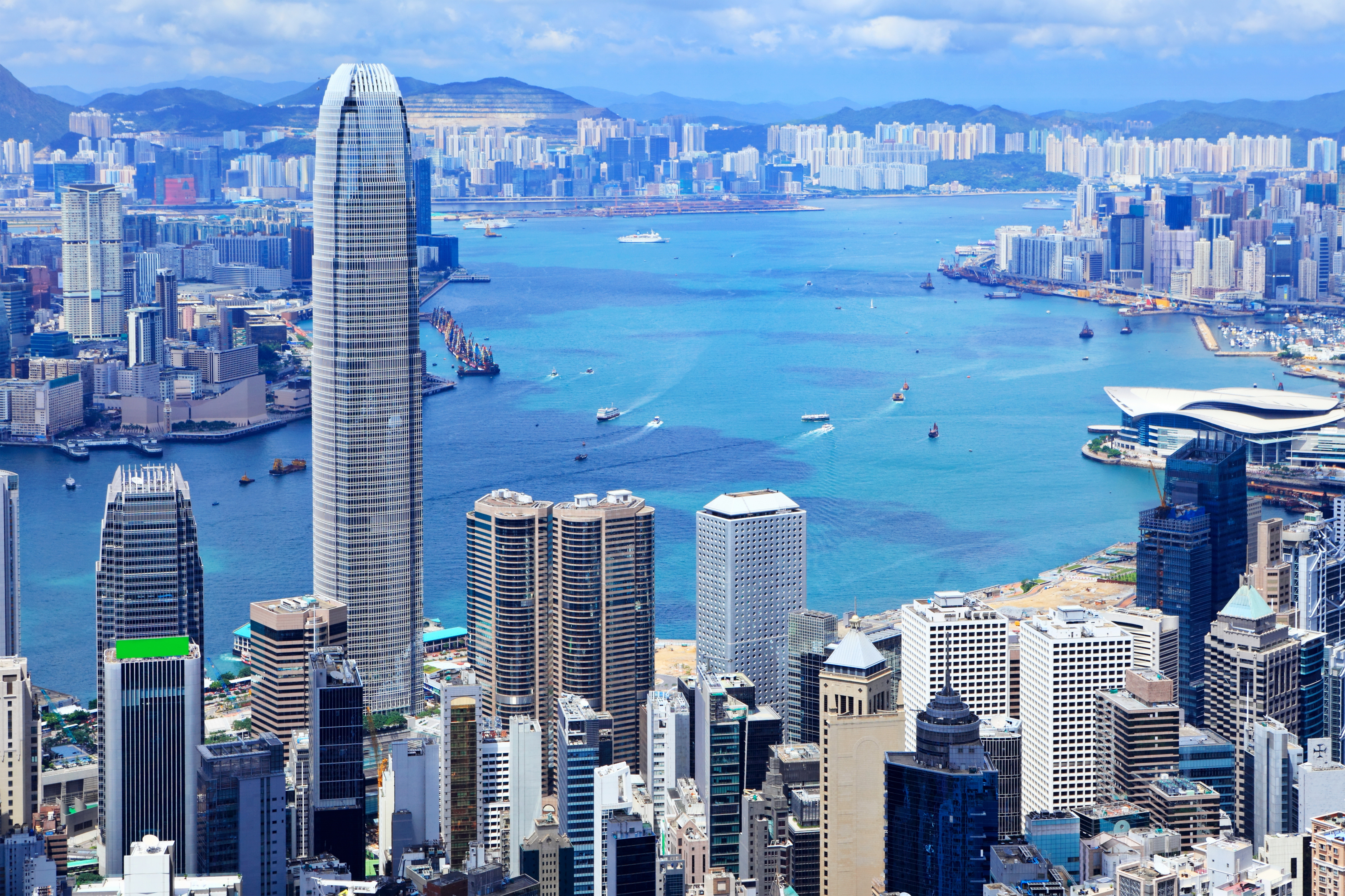 Архитектура страны река Китай Гонконг скачать