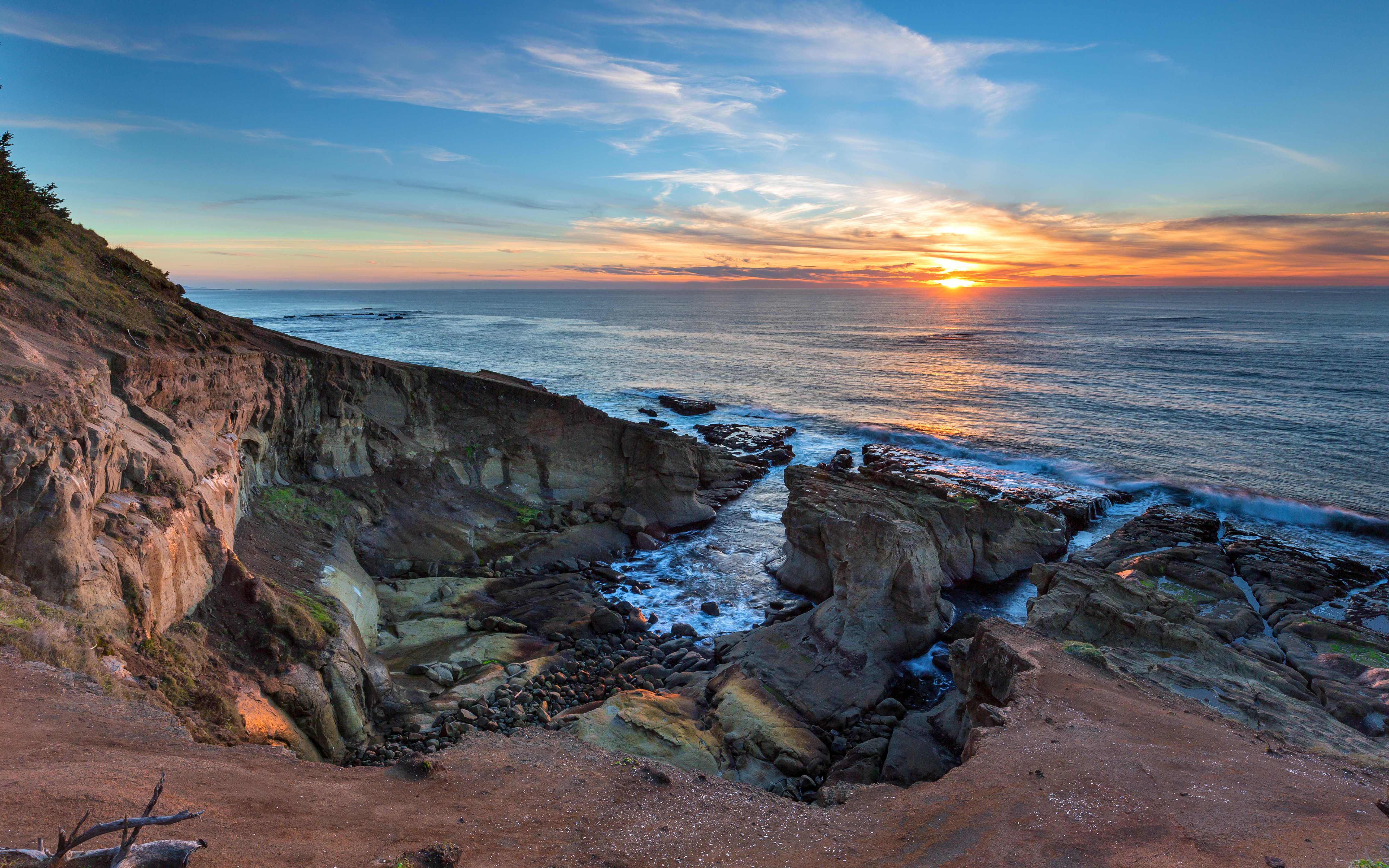море океан камни скалы закат sea the ocean stones rock sunset бесплатно