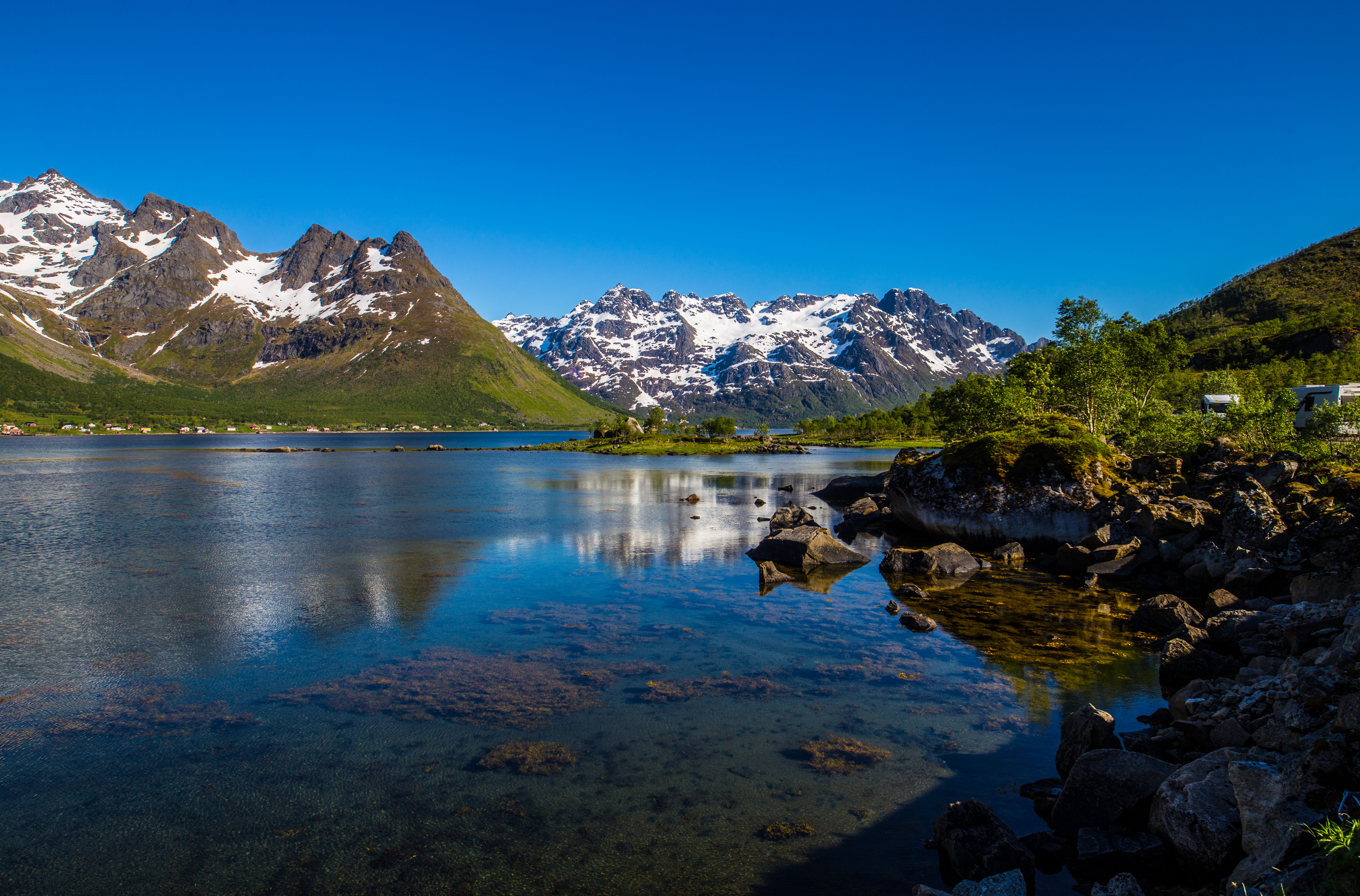 Фото Лофотенские острова Норвегия гора Природа Горы