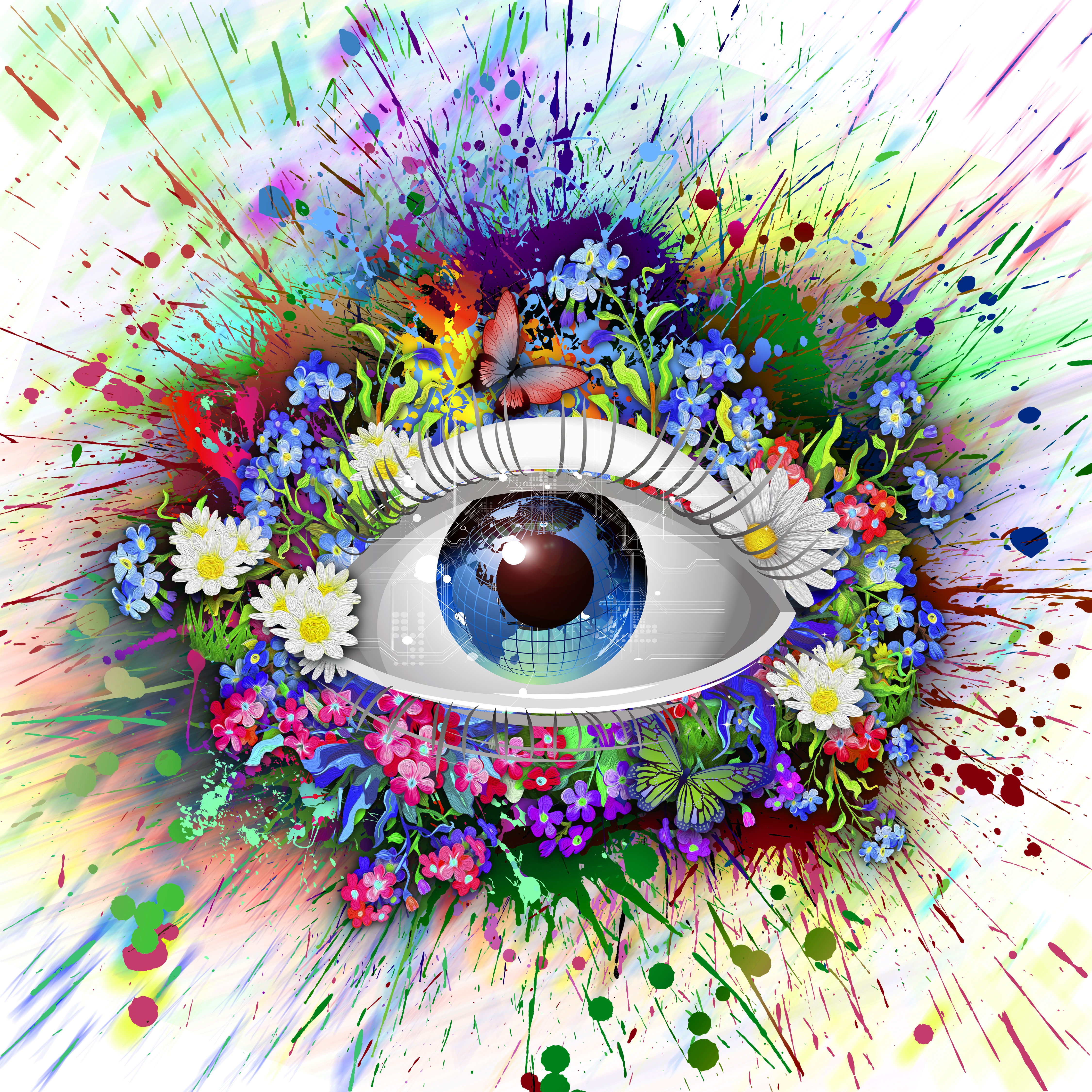 Глаза в цветах